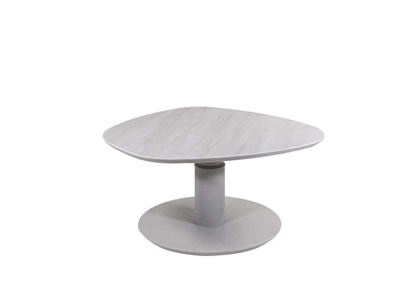 Couchtisch - höhenverstellbar, Durchmesser ca. 80 cm, Steingrau 