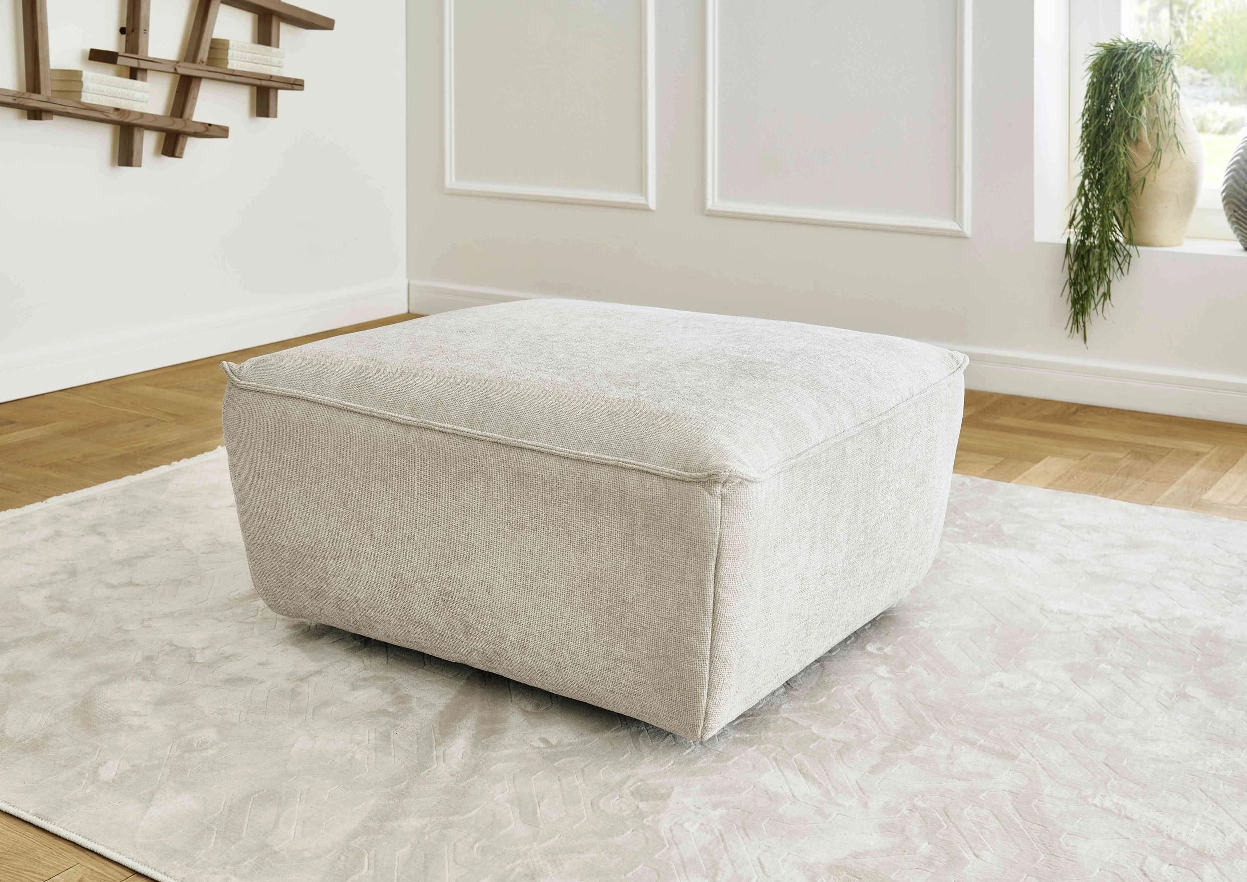 Hocker - Stoff, Natur