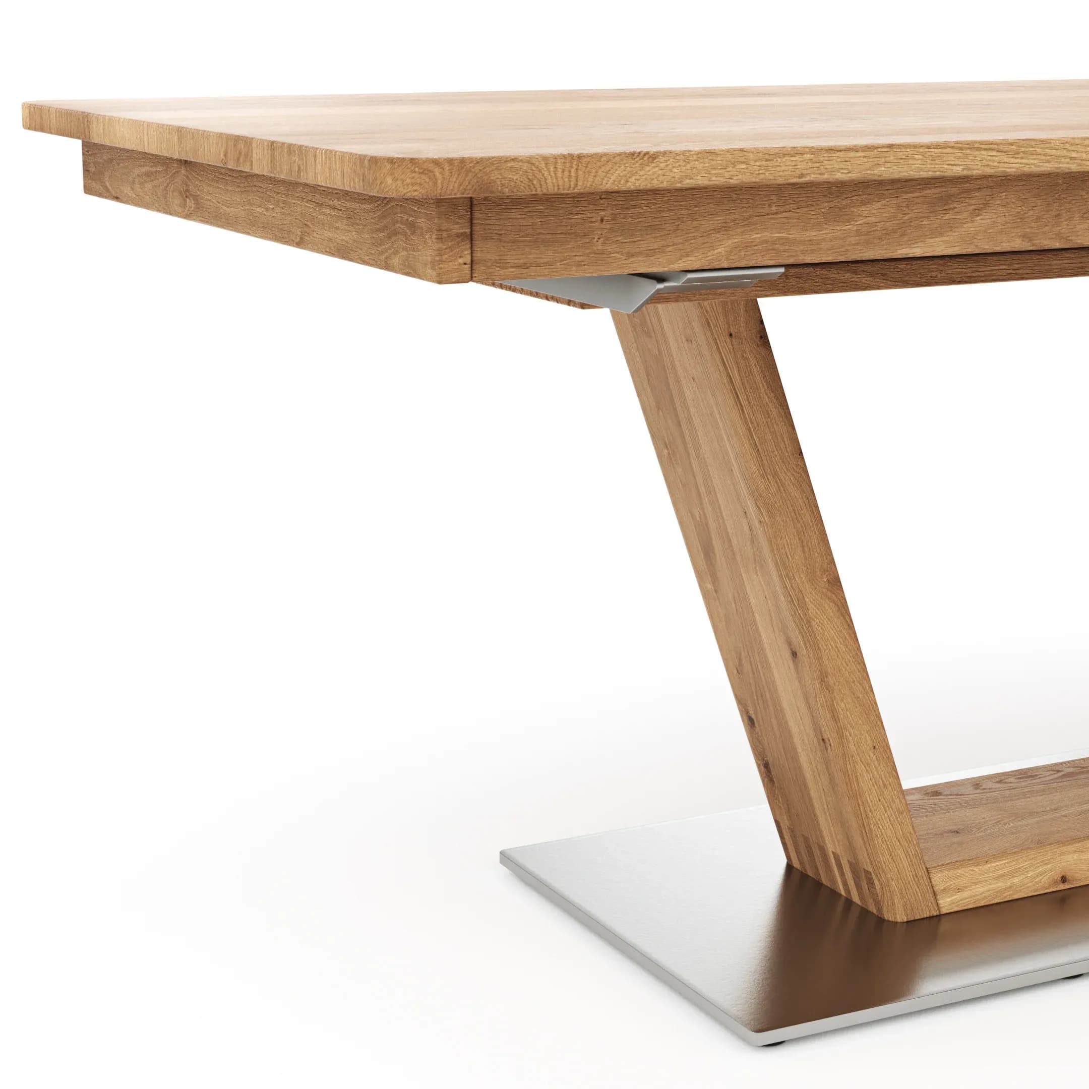 Esstisch Cartago Soft - ausziehbar, LB ca. 180x90 cm, Wildeiche massiv, natur geölt