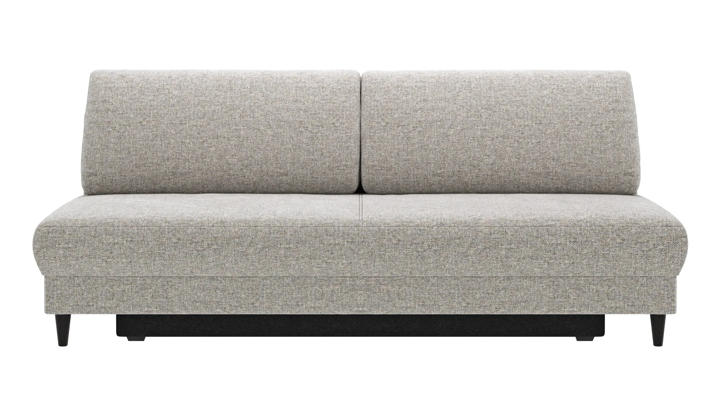 Schlafsofa Salema - 3-Sitzer mit Schlaffunktion (Liegefläche ca. 140x200 cm), Stoff, Kiesel