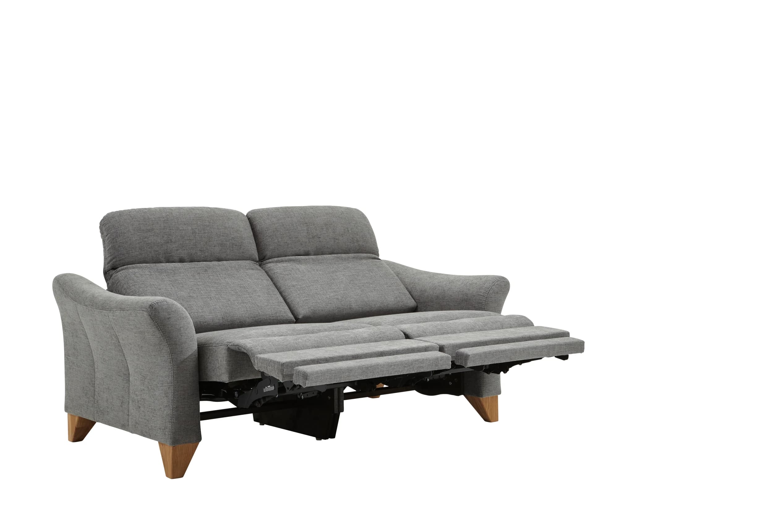 Sofa Canterbury - 2,5-Sitzer inkl. Relaxfunktion/Kopfteil verstellbar (motorisch), Stoff, Silbergrau