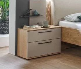 Schlafzimmer - Balkaneiche, Lack, Taupe