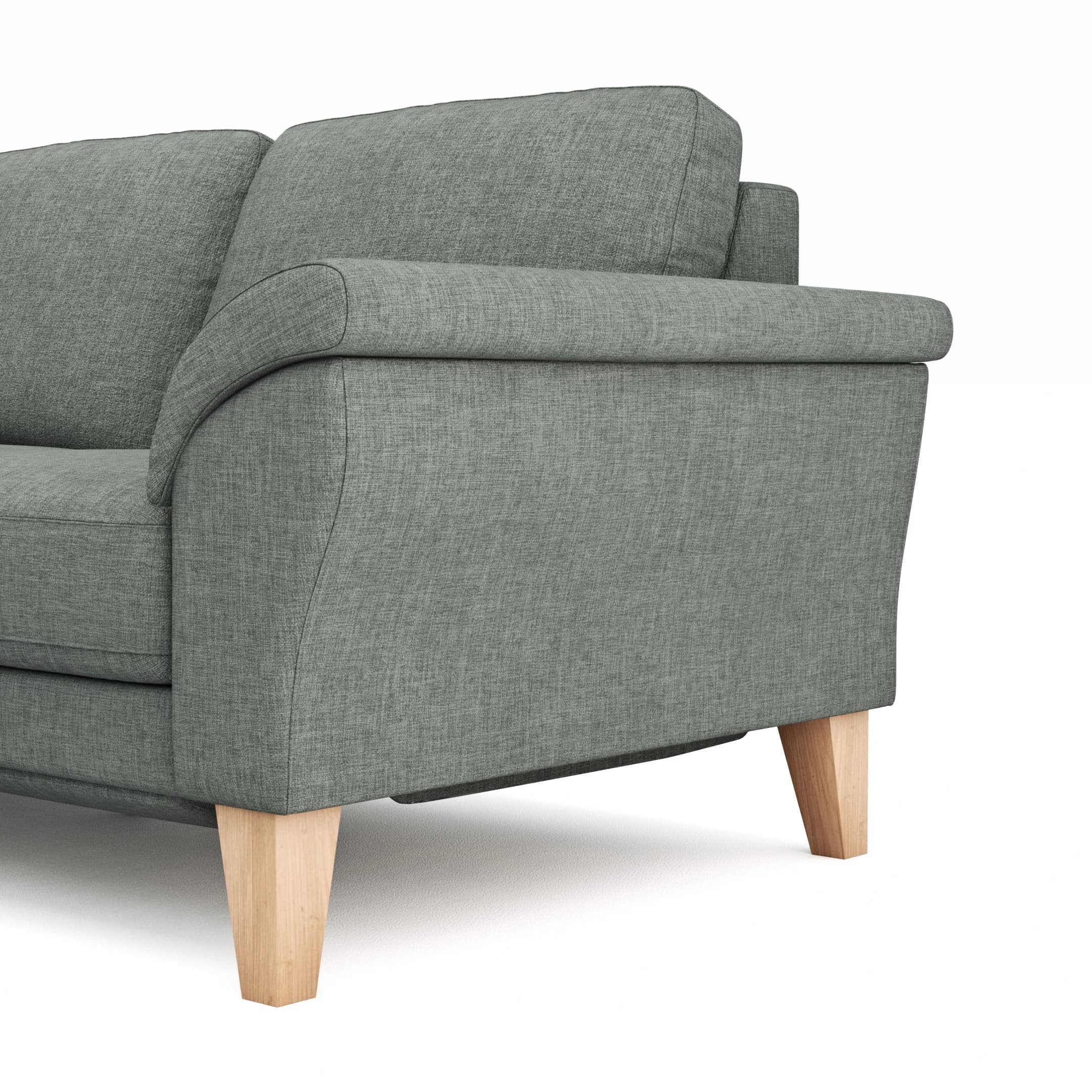 Ecksofa Rockport A - Ecke links mit 2,5-Sitzer inkl. Relaxfunktion (motorisch), Stoff, Grau