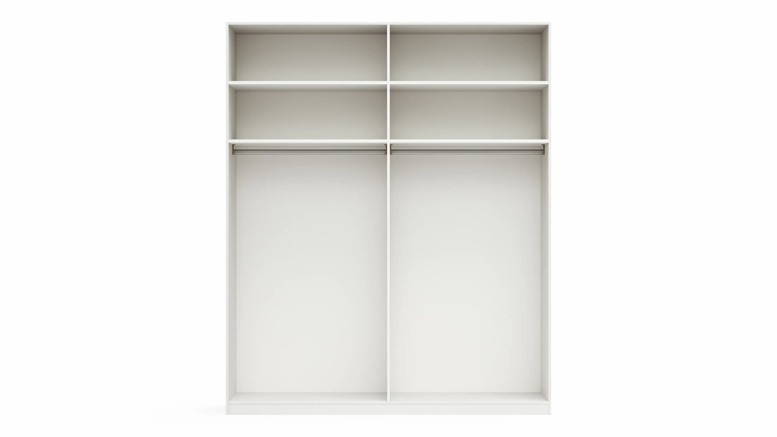Drehtürenschrank Viana - B. ca. 200 cm, Lack, Weiß