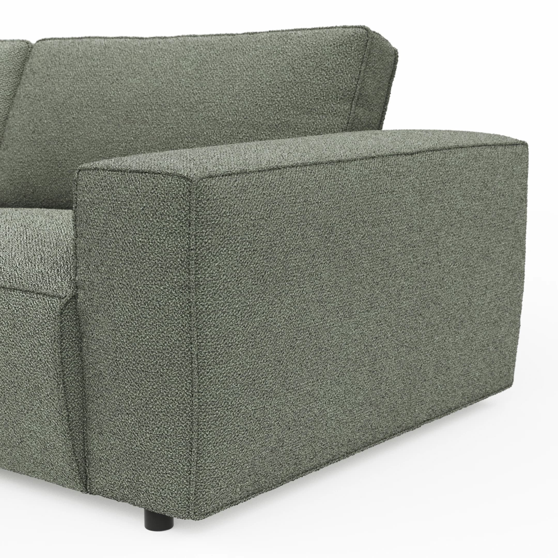 Sofa Lilaia - 1,5-Sitzer XL Tief mit 1,5-Sitzer XL, Stoff, Olivgrün
