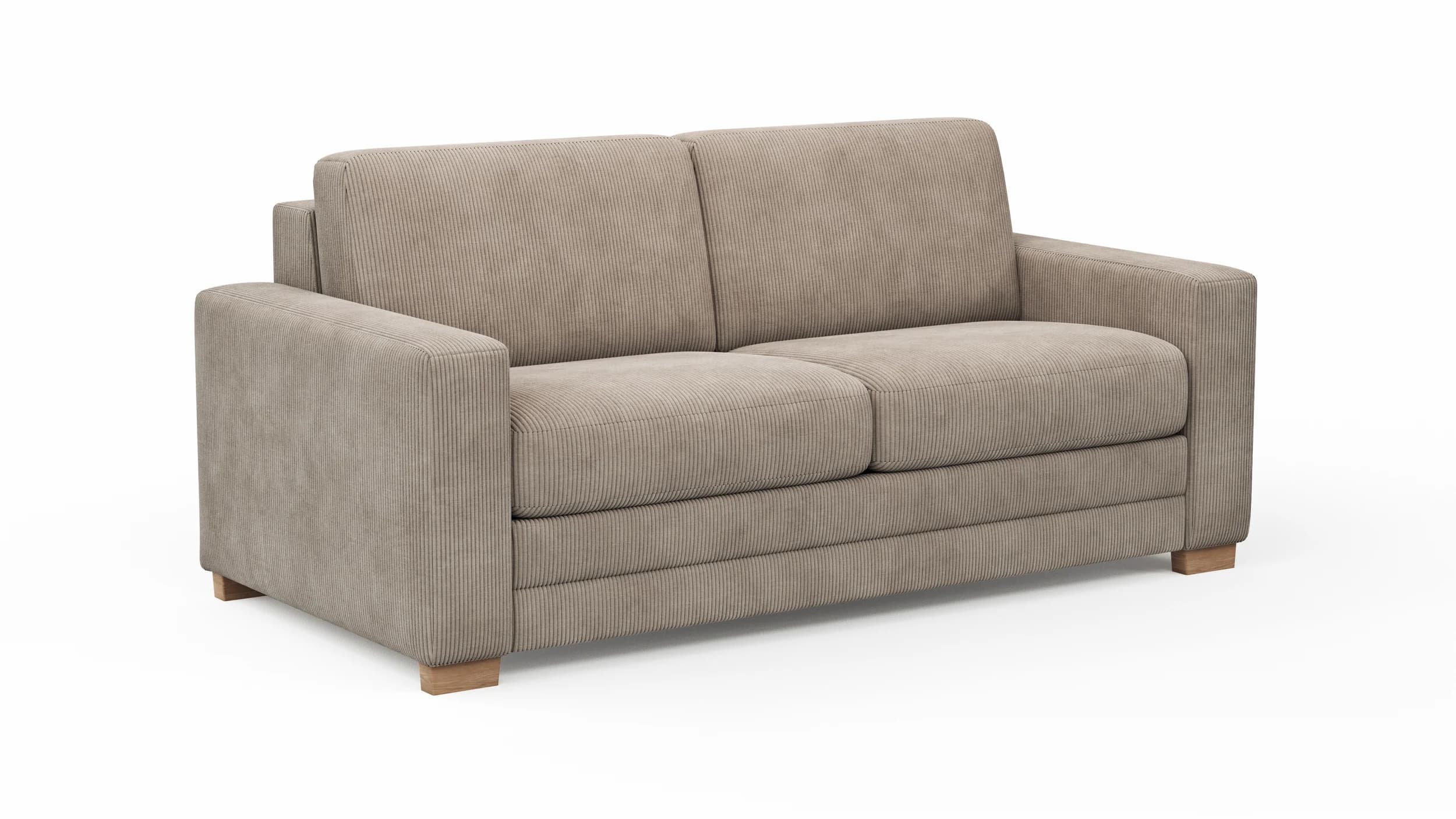 Sofa Lakeville 1 - 2-Sitzer inkl. Schlaffunktion, Stoff, Graubeige