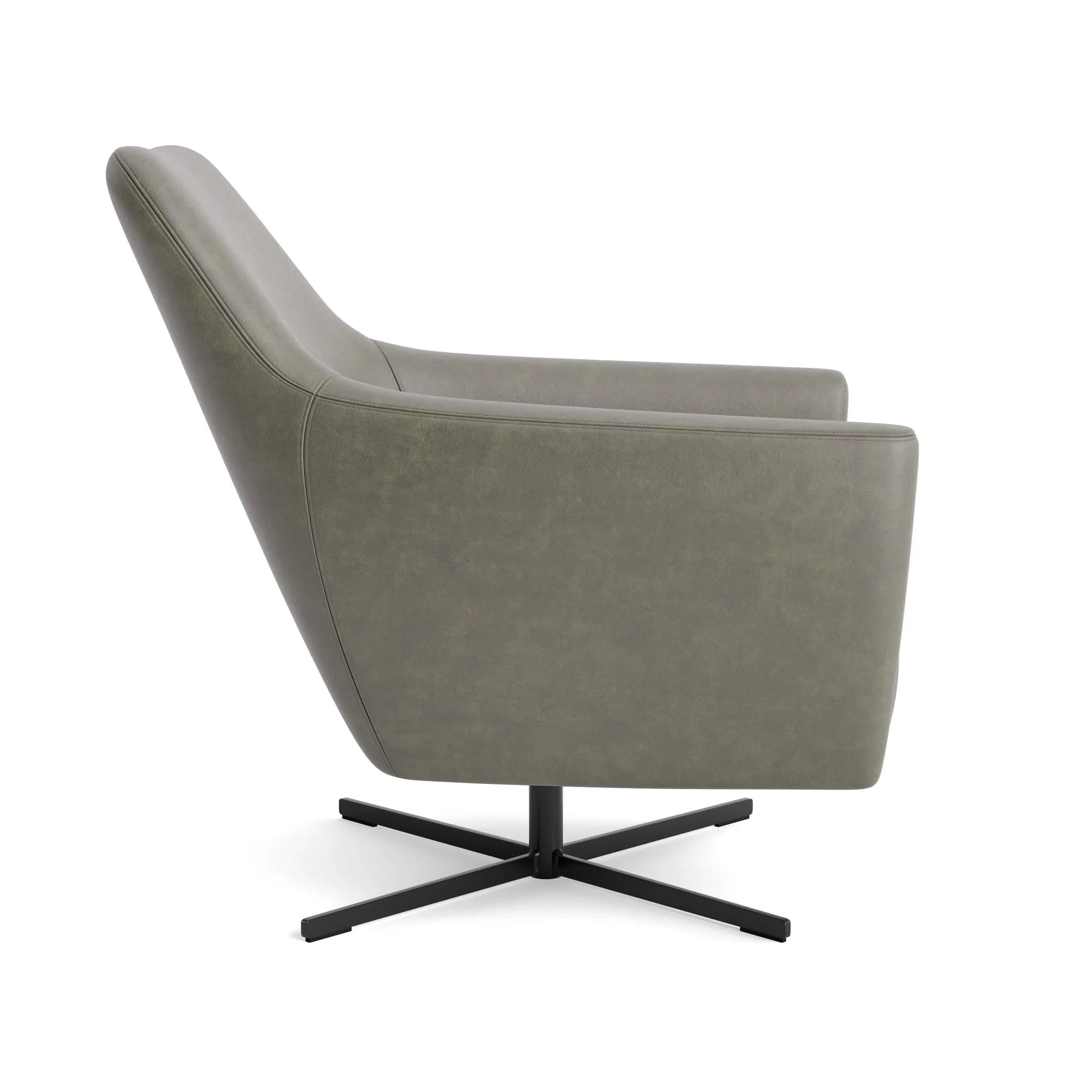 Sessel Noreli - drehbar, Stoff, Tabakbraun