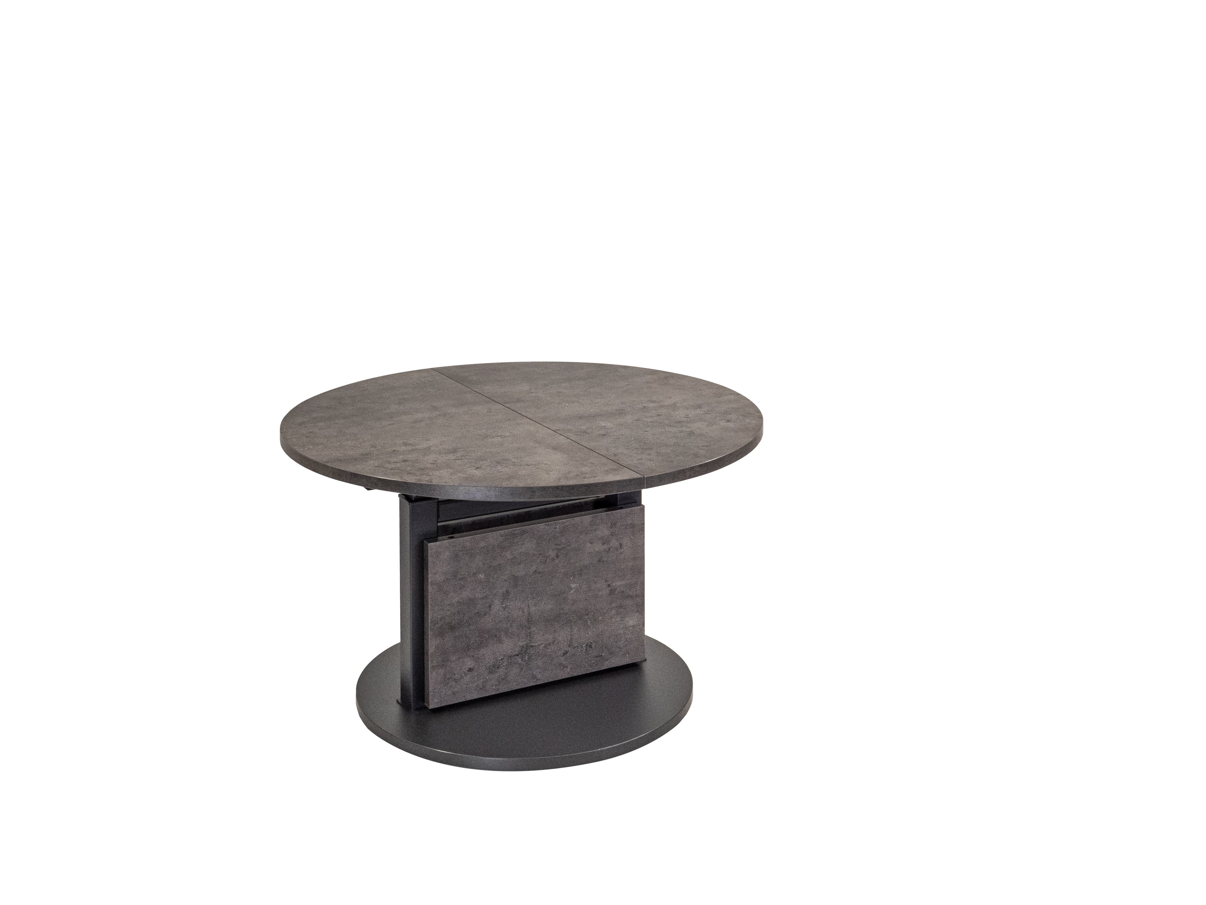 Couchtisch - höhenverstellbar/ausziehbar, LBH ca. 82-112x82x53-72 cm, Betonoptik