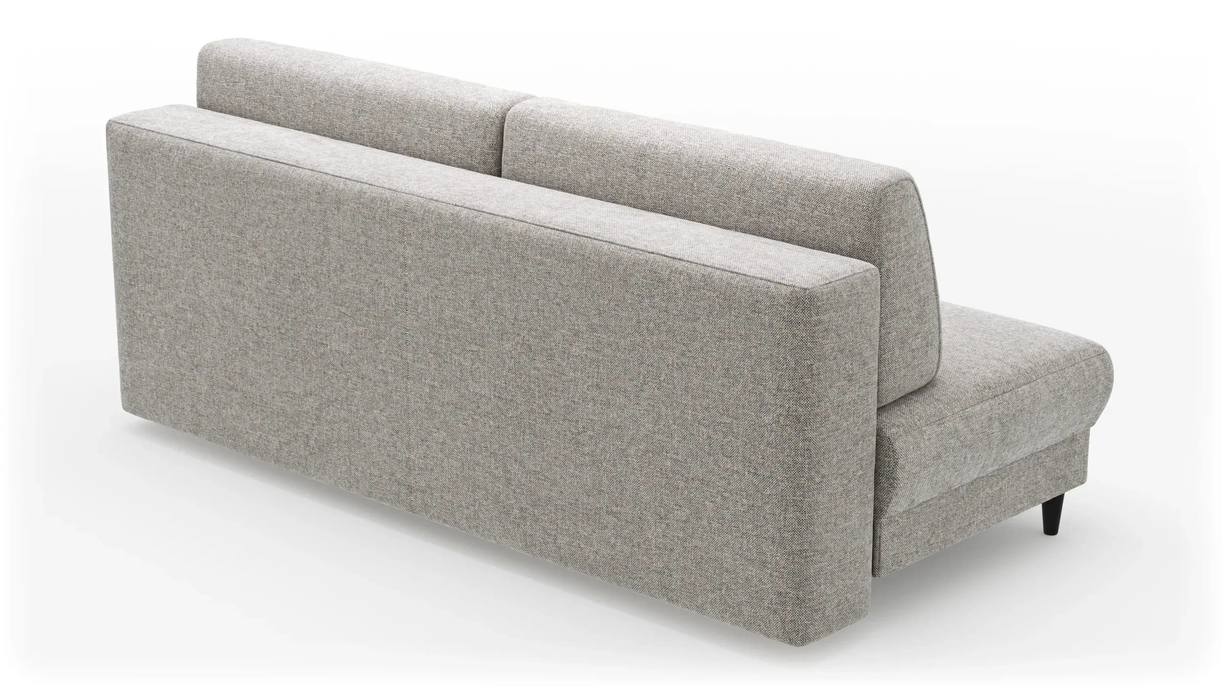 Schlafsofa Salema - 3-Sitzer mit Schlaffunktion (Liegefläche ca. 140x200 cm), Stoff, Kiesel