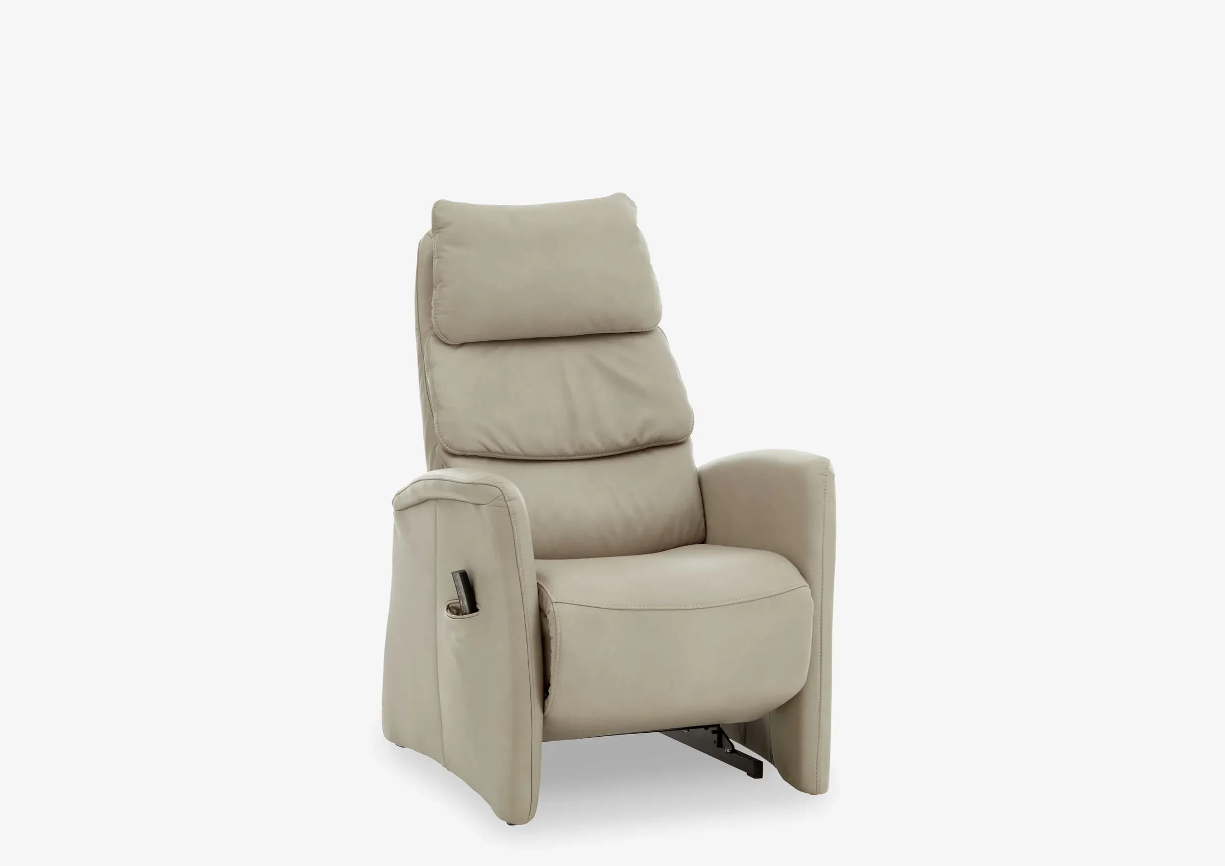 Sessel - mit Relaxfunktion, Stoff, Ecru