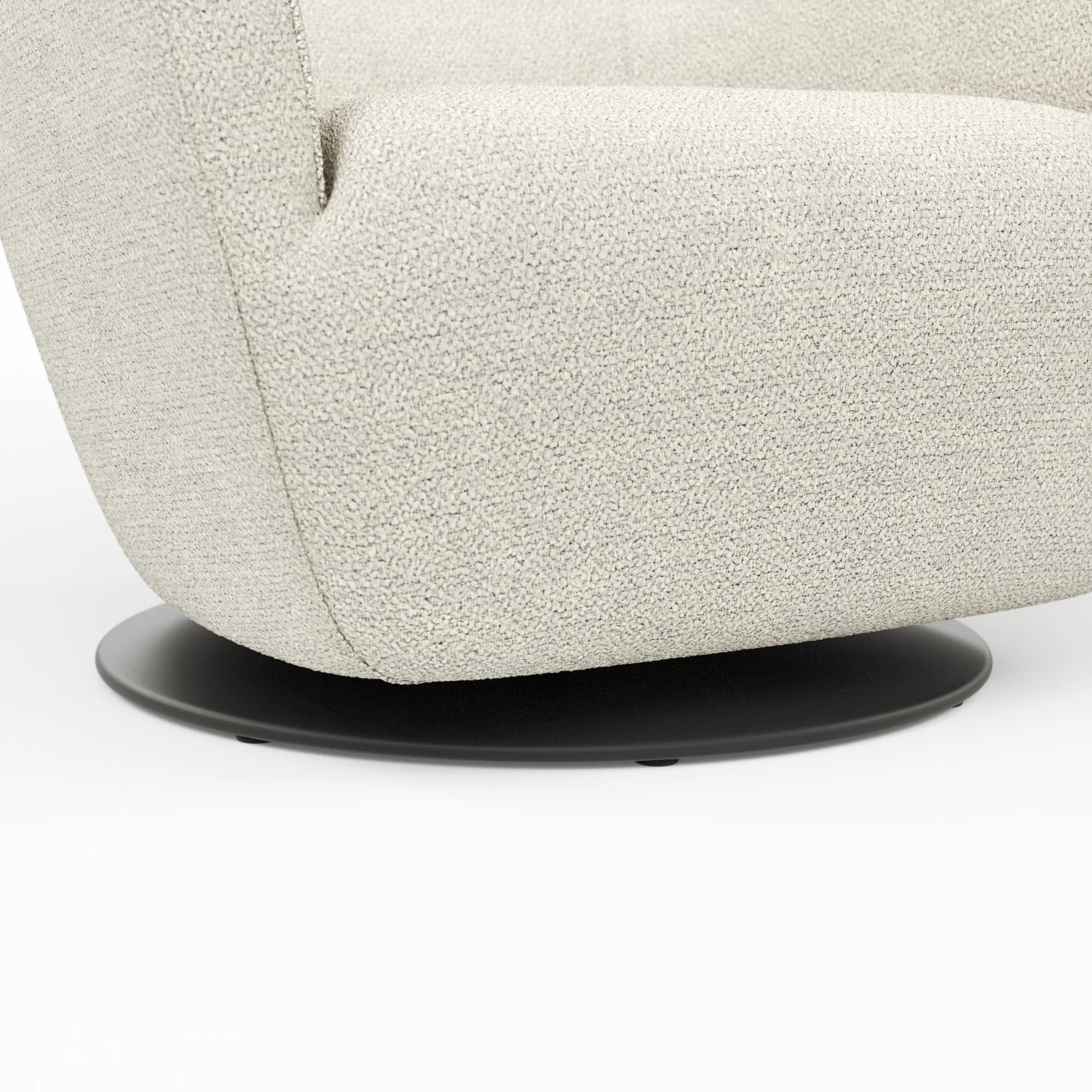 Sessel Lilaia - inkl. Dreh- und Wippfunktion, Stoff, Creme