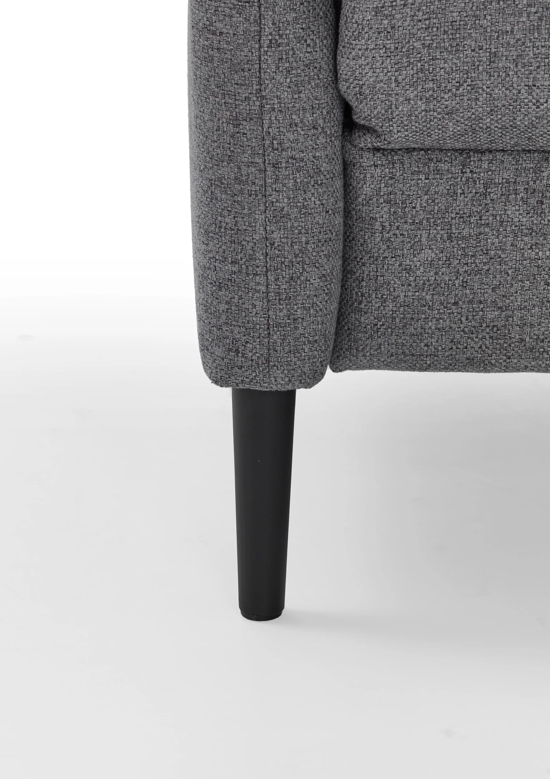 Ecksofa - 3-Sitzer mit Ecke rechts, Stoff, Grau