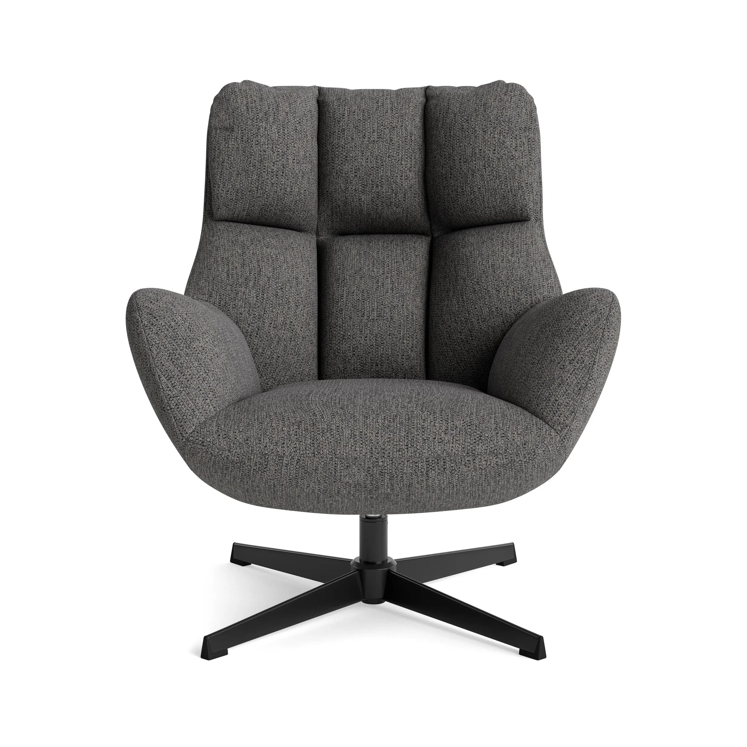 Sessel Erya - drehbar, Stoff, Anthrazit