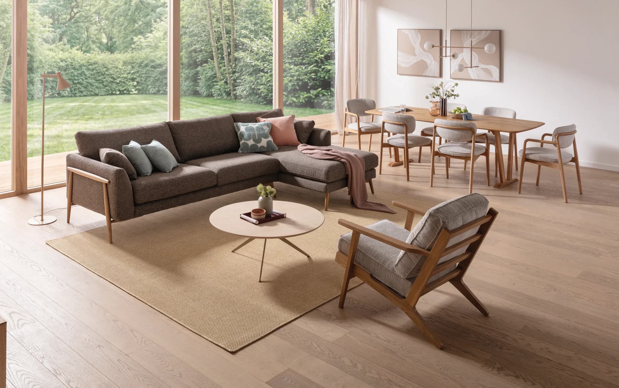 Sessel Quira - Stoff, Natural