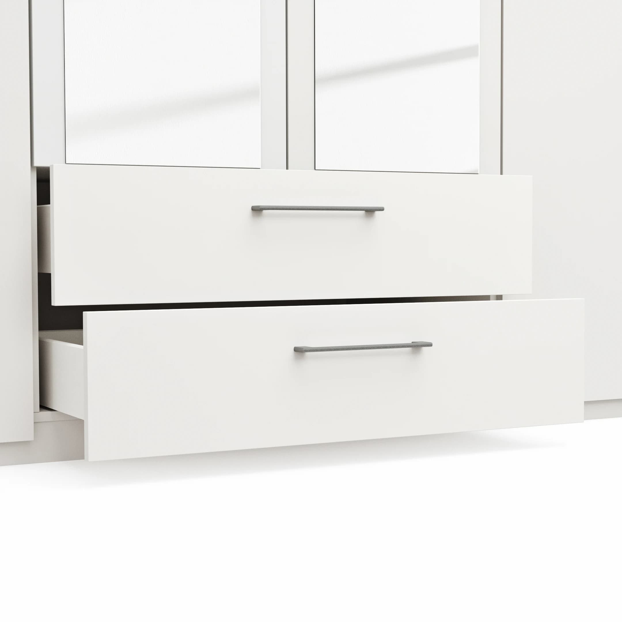 Drehtürenschrank Viana - B. ca. 180cm, Lack, Weiß