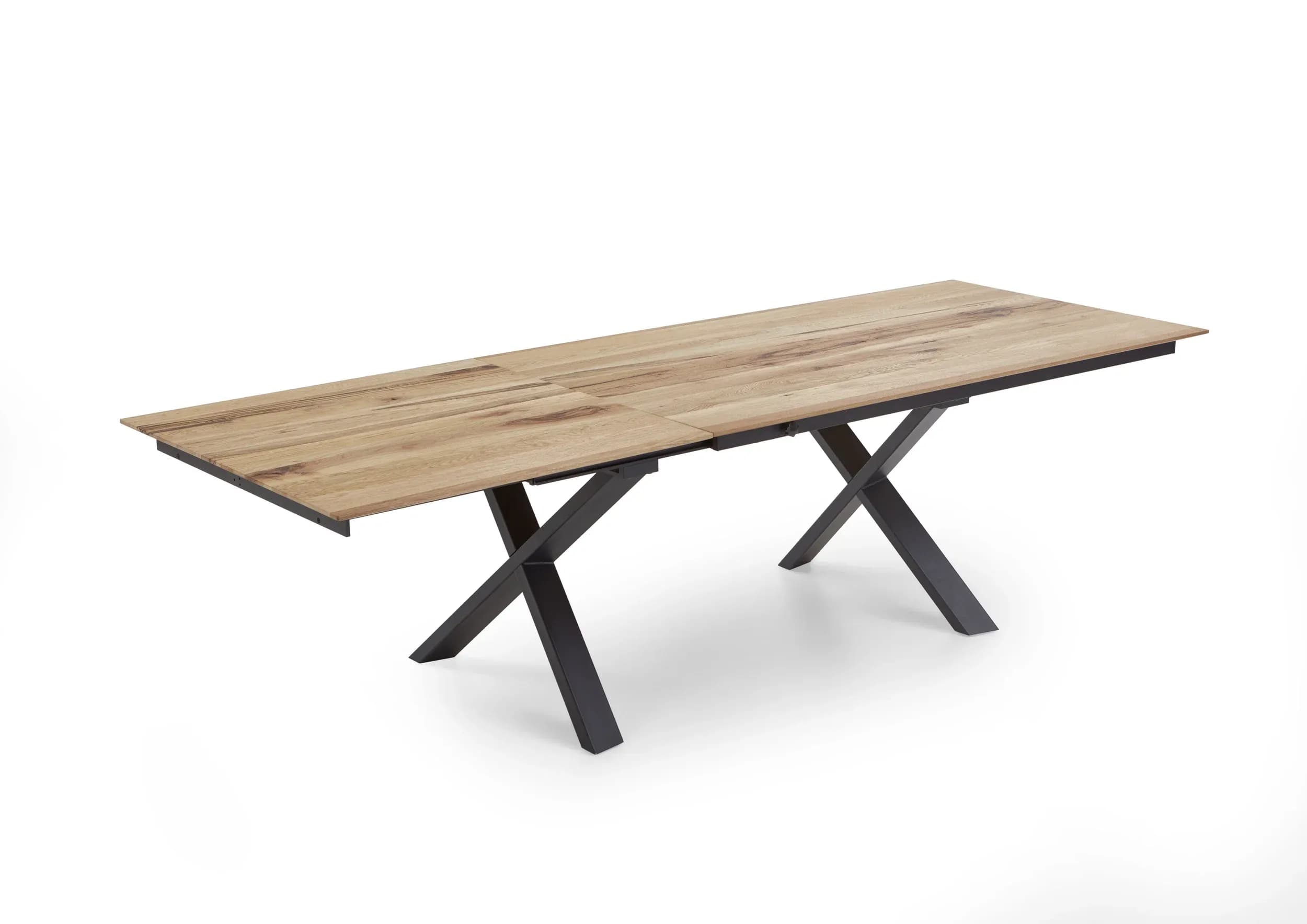 Esstisch - ausziehbar, LB ca. 180x100 cm, Eiche massiv