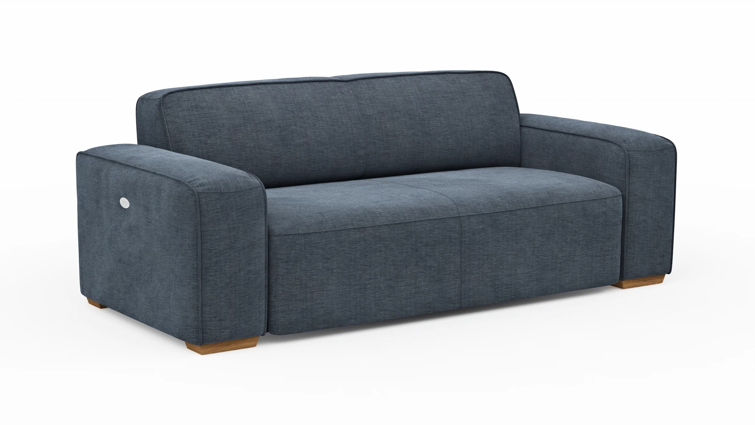 Sofa Denver - 2,5-Sitzer, inkl. Sitzvorzug (motorisch), Stoff, Blau