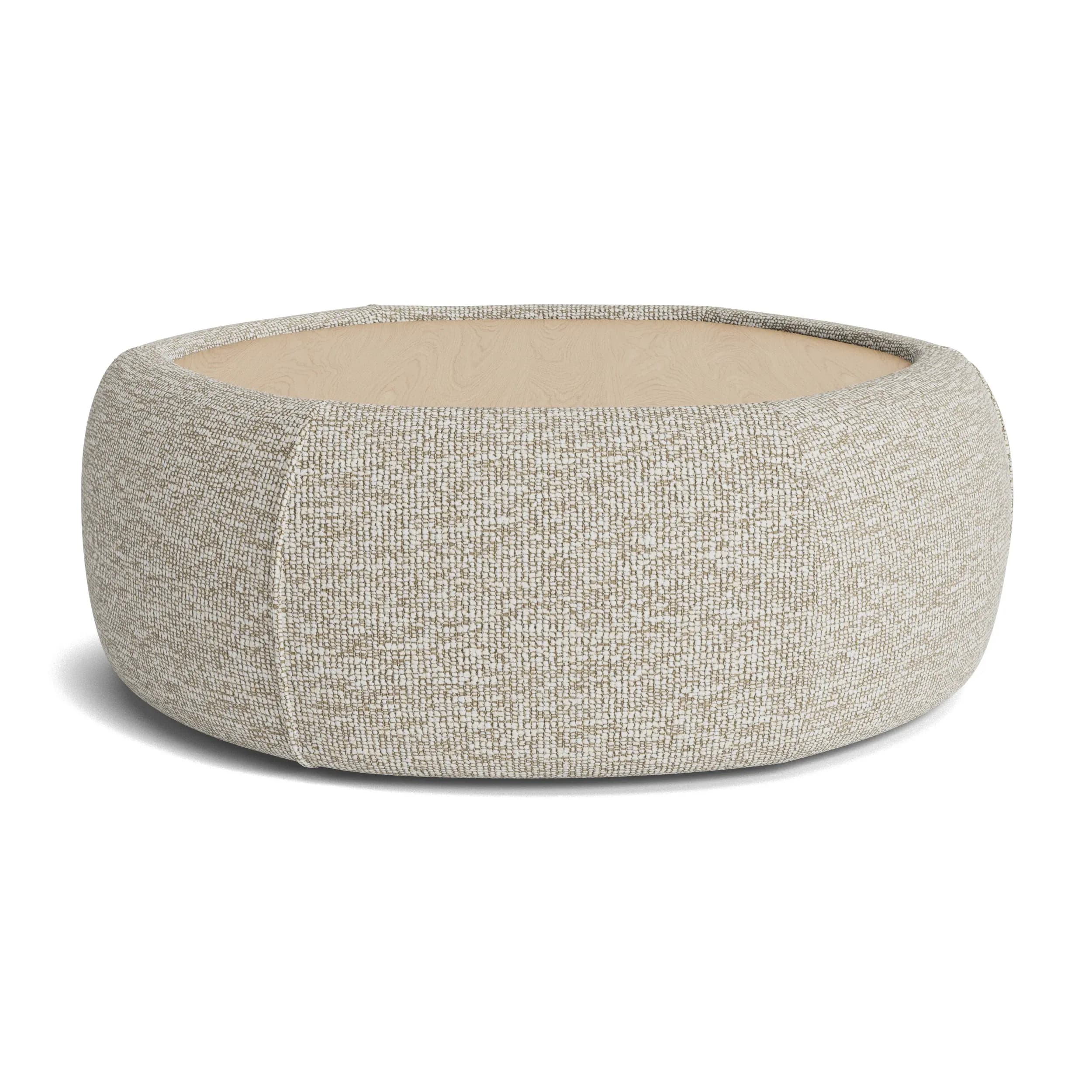 Hocker Serava/Honey - Large, mit Platte, Stoff, Sand