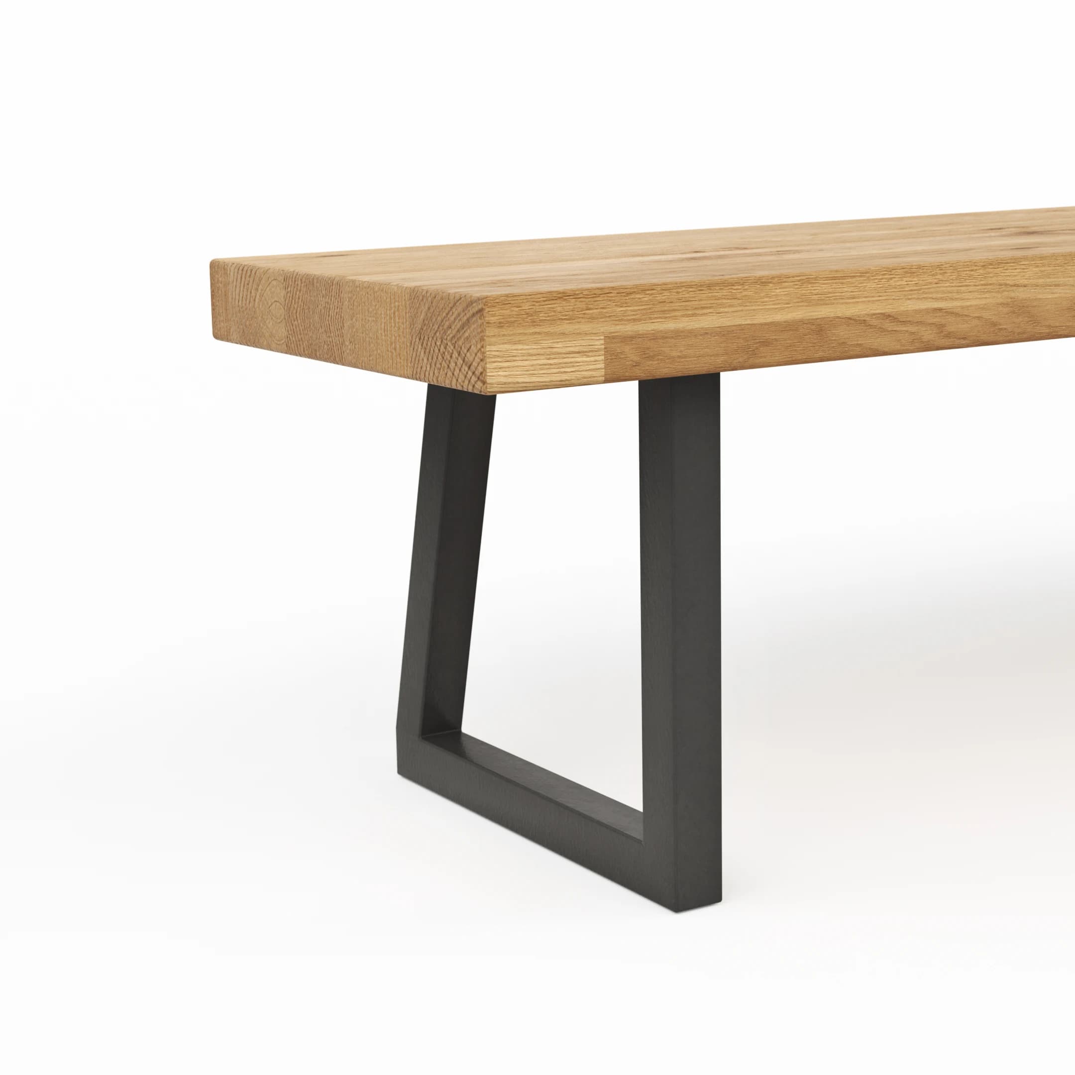Holzbank Clifton - Breite ca. 200cm, Wildeiche massiv, natur