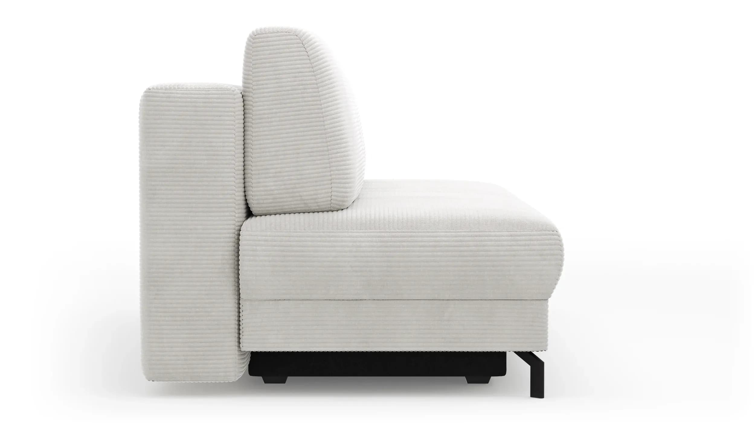Schlafsofa Salema - 3-Sitzer mit Schlaffunktion (Liegefläche ca. 140x200 cm), Stoff, Weiß