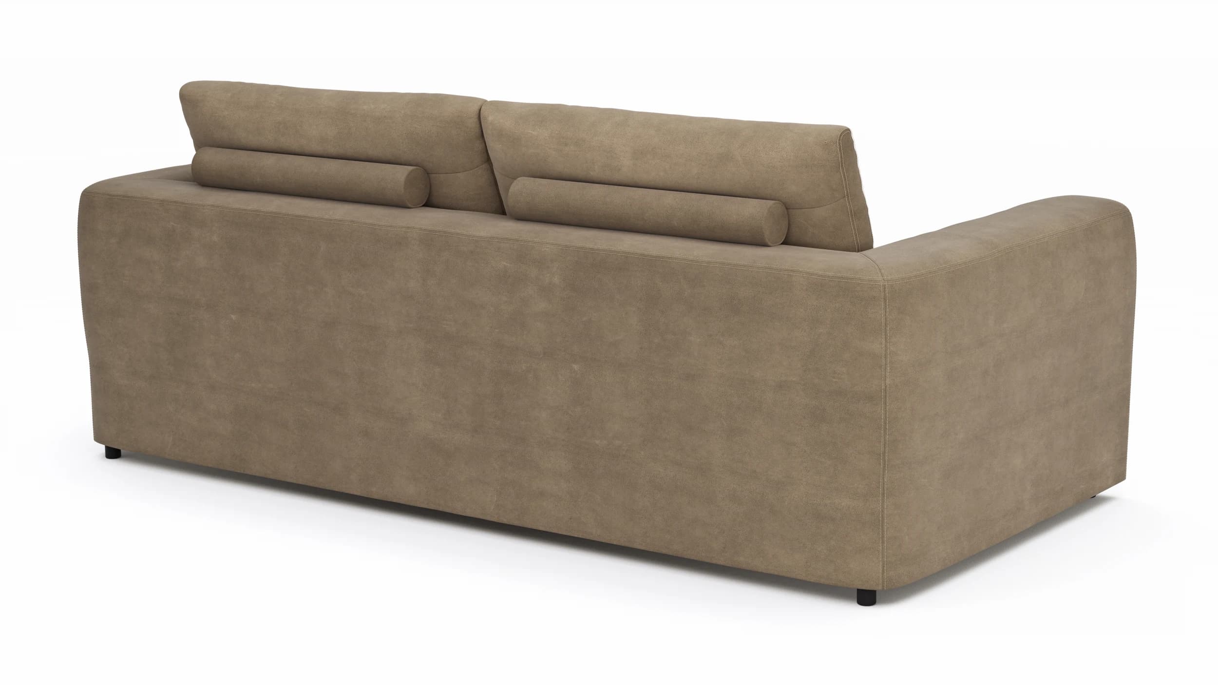 Sofa Stormy - 3-Sitzer, Stoff, Rauchbraun