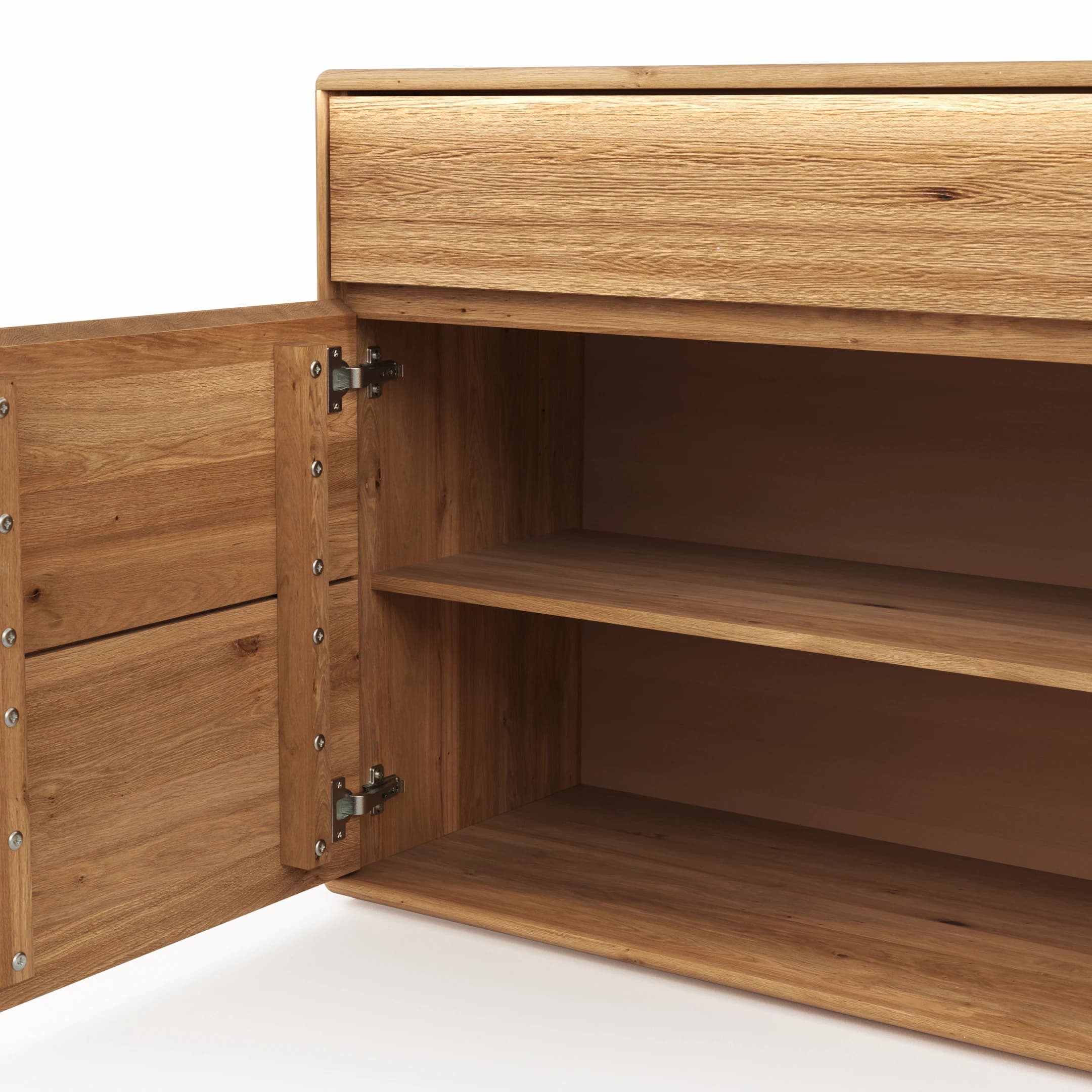 Sideboard Hillsboro - inkl. Beleuchtung, Wildeiche natur, geölt