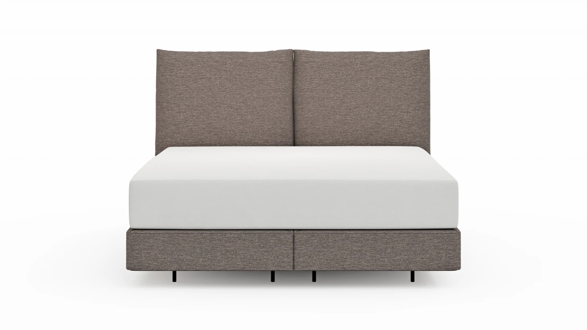 Boxspringbett Alpin - Liegefläche 160x200cm, Stoff, Anthrazit