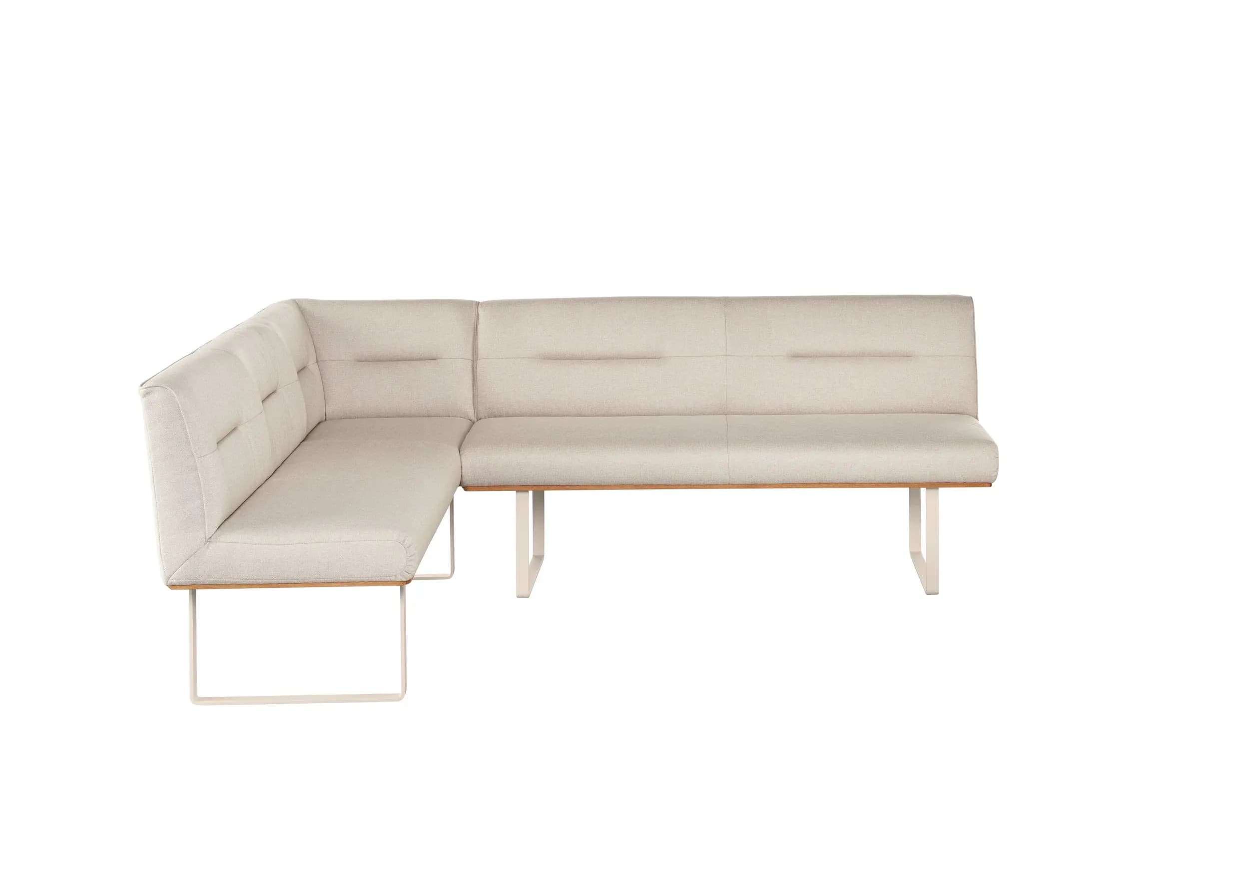 Eckbank - BT. ca. 232x178 cm, Stoff, Natur