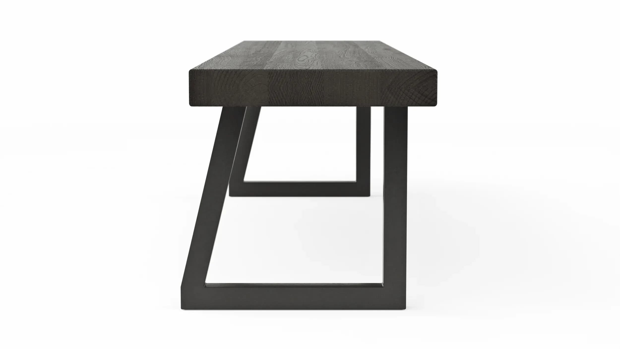 Holzbank Clifton - Breite ca. 180cm, Zerreiche massiv, smoked
