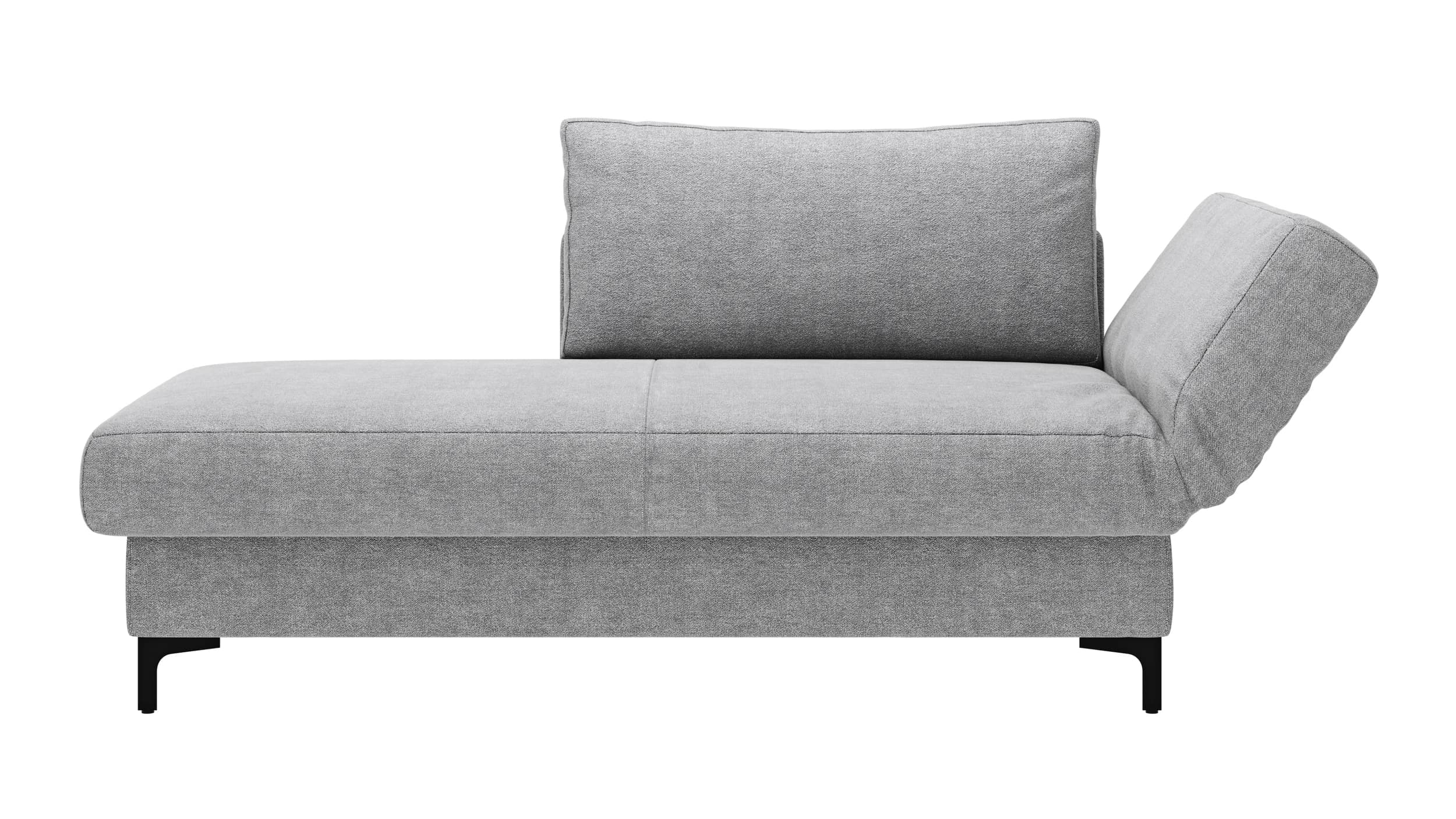 Schlafsofa Verano - Ausrichtung rechts inkl. Schlaffunktion und Bettkasten, Stoff, Hellgrau