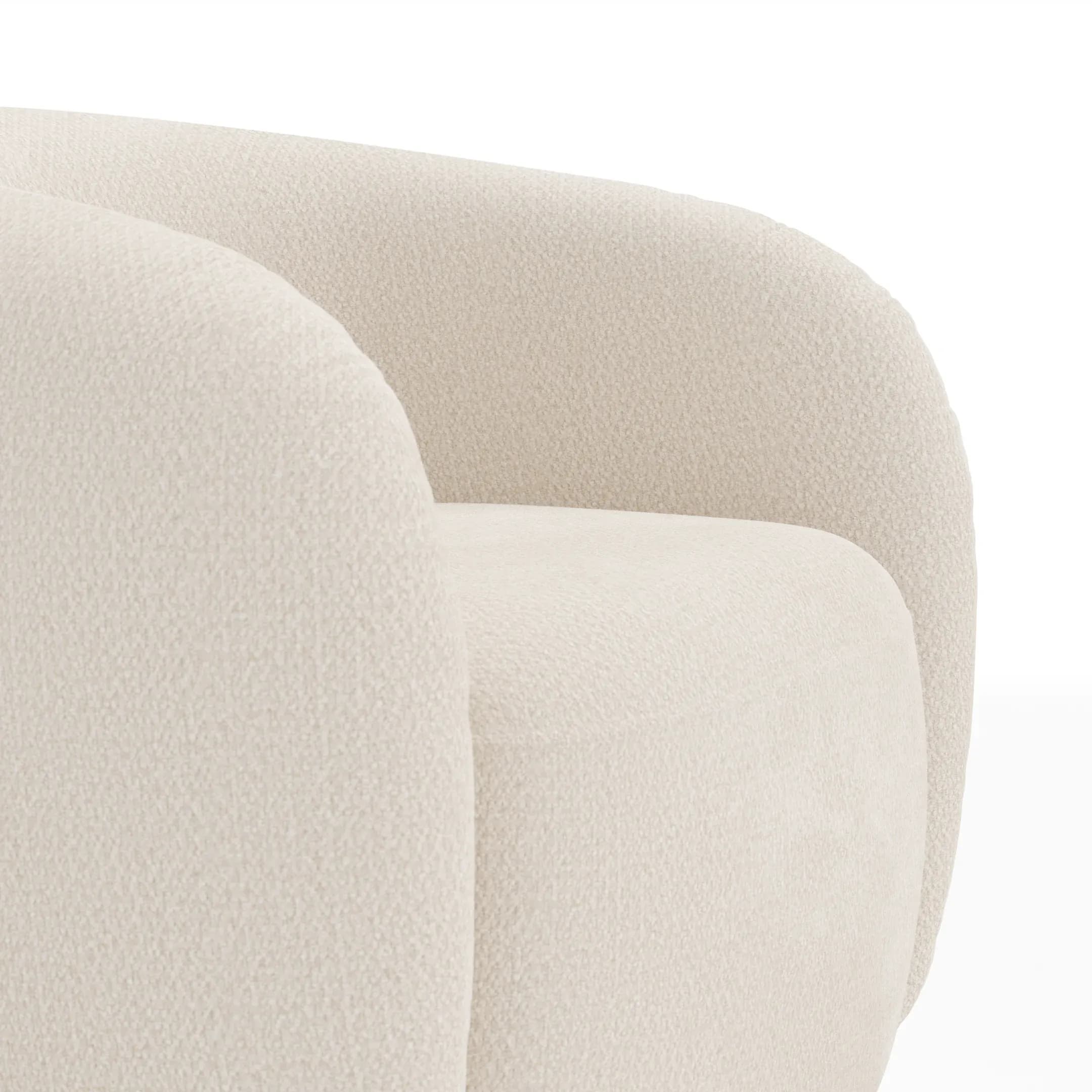 Sessel Karasu - Stoff, Creme