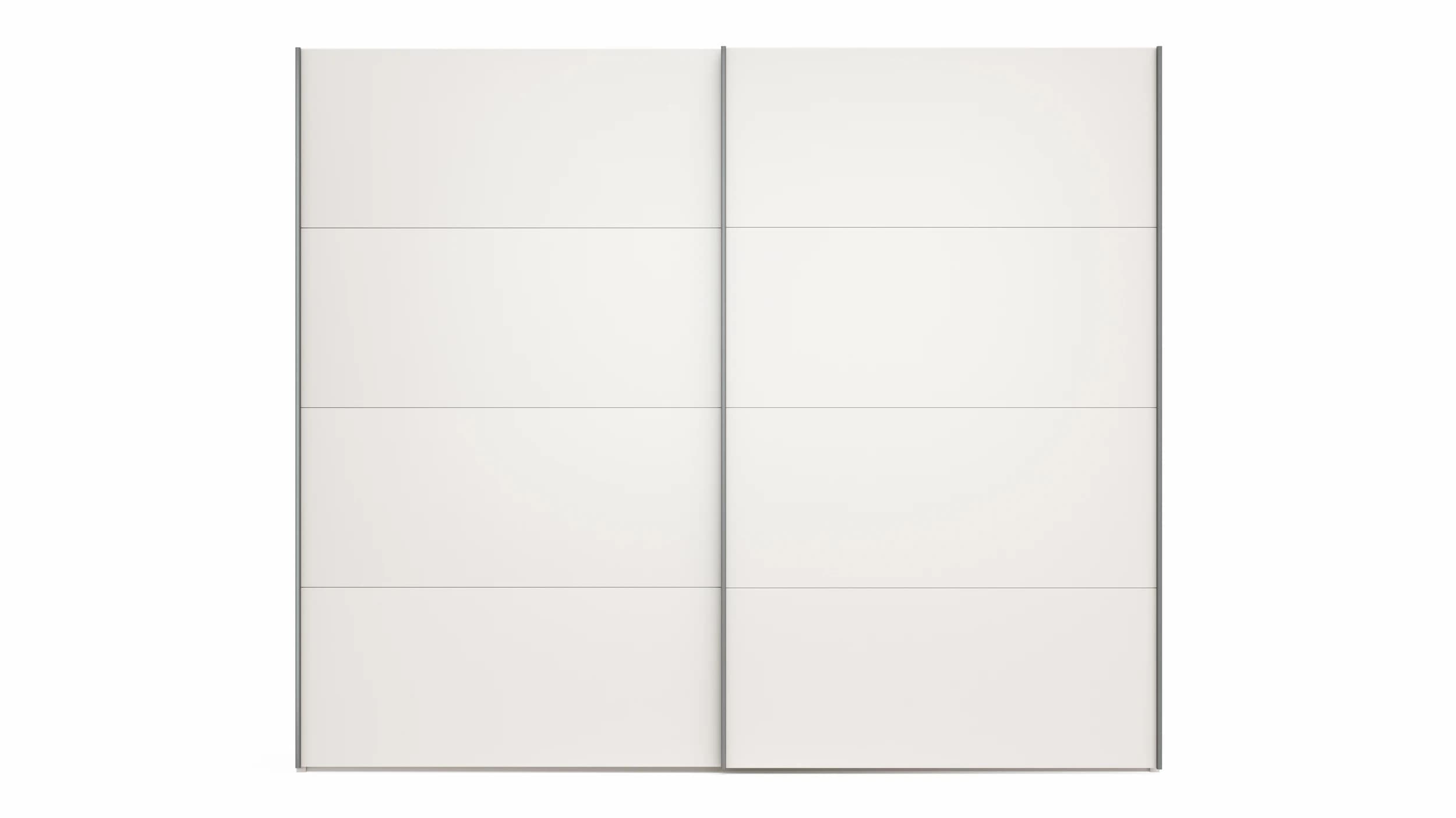 Schwebetürenschrank Viana - B ca. 271 cm, Lack, Weiß