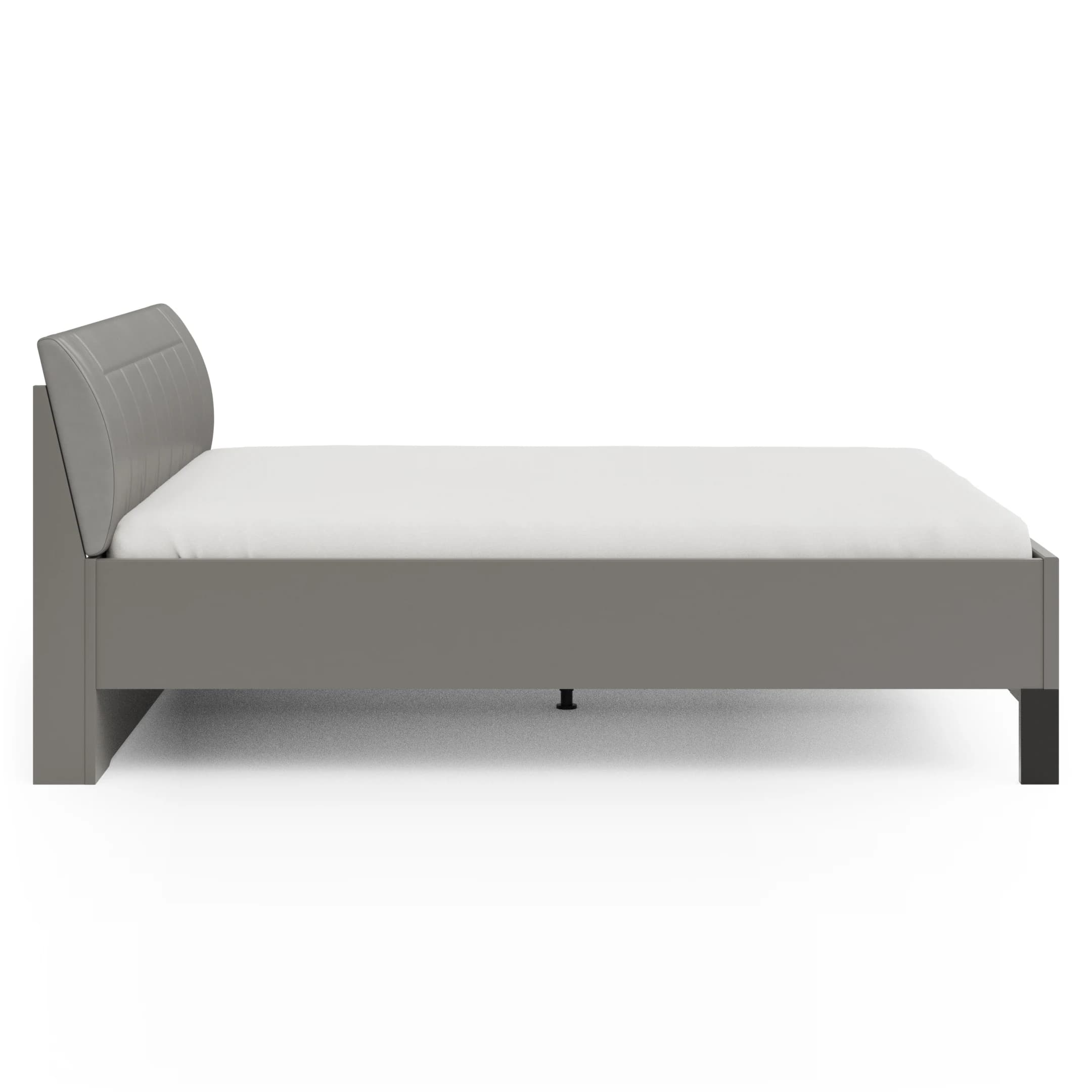 Bett Marbella - Liegefläche ca. 180x200cm, Melamin, Kunstleder, Grau