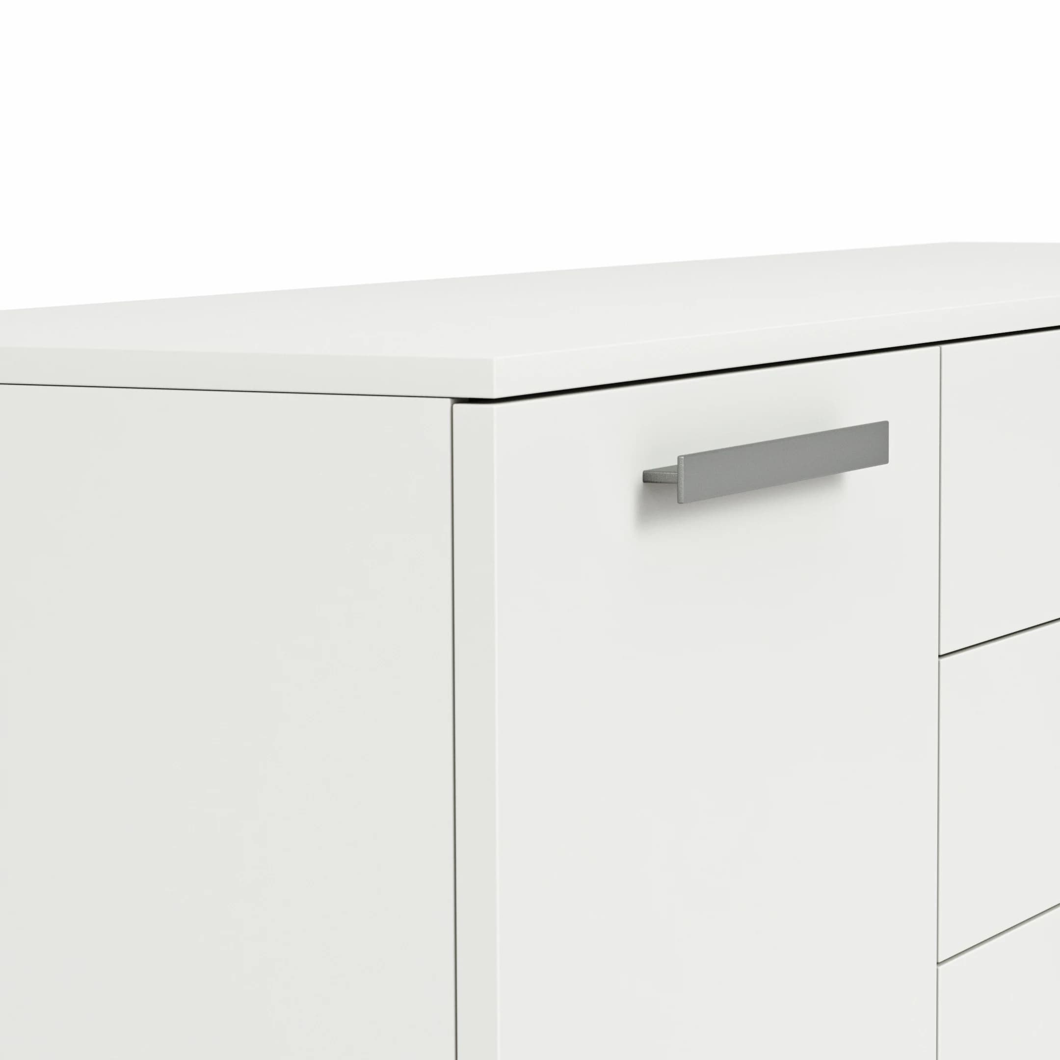 Kommode Viana - Holzwerkstoff, Weiß