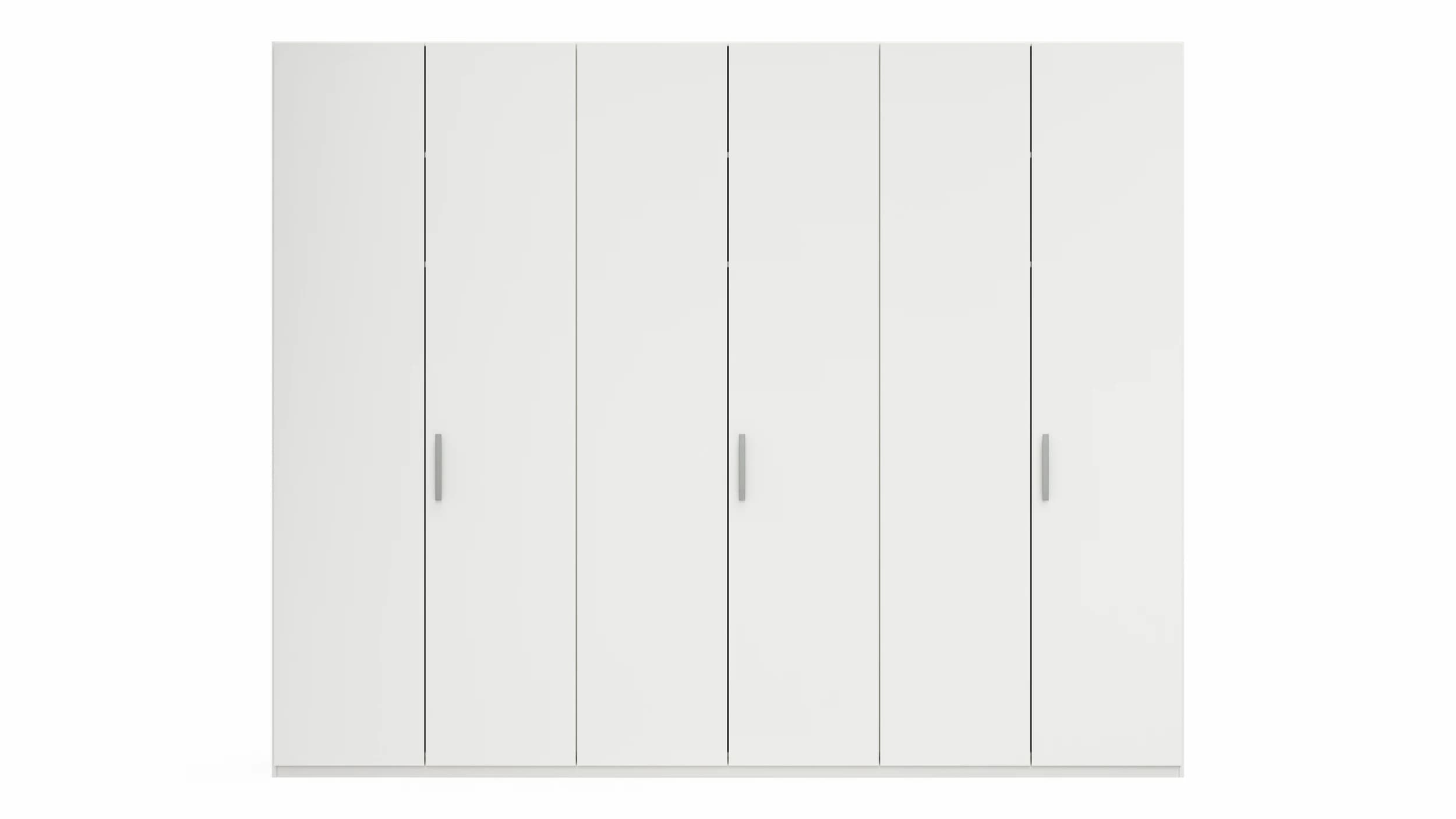 Drehtürenschrank Viana - B. ca. 299 cm, Lack, Weiß