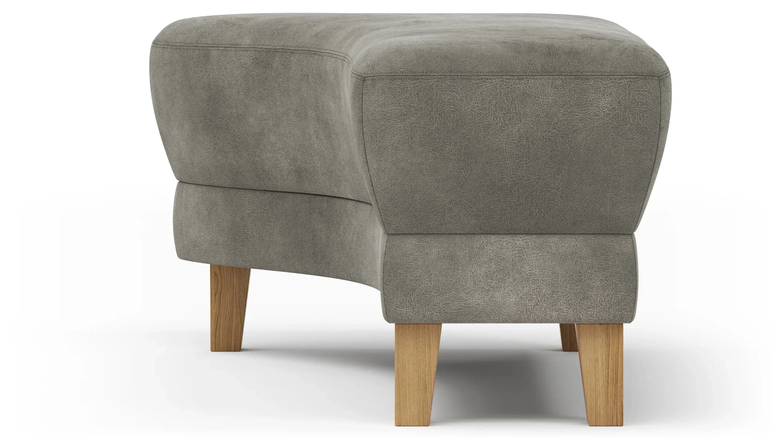 Hocker Stamford - gebogen, Links, LB ca. 89x65 cm, Stoff, Anthrazit
