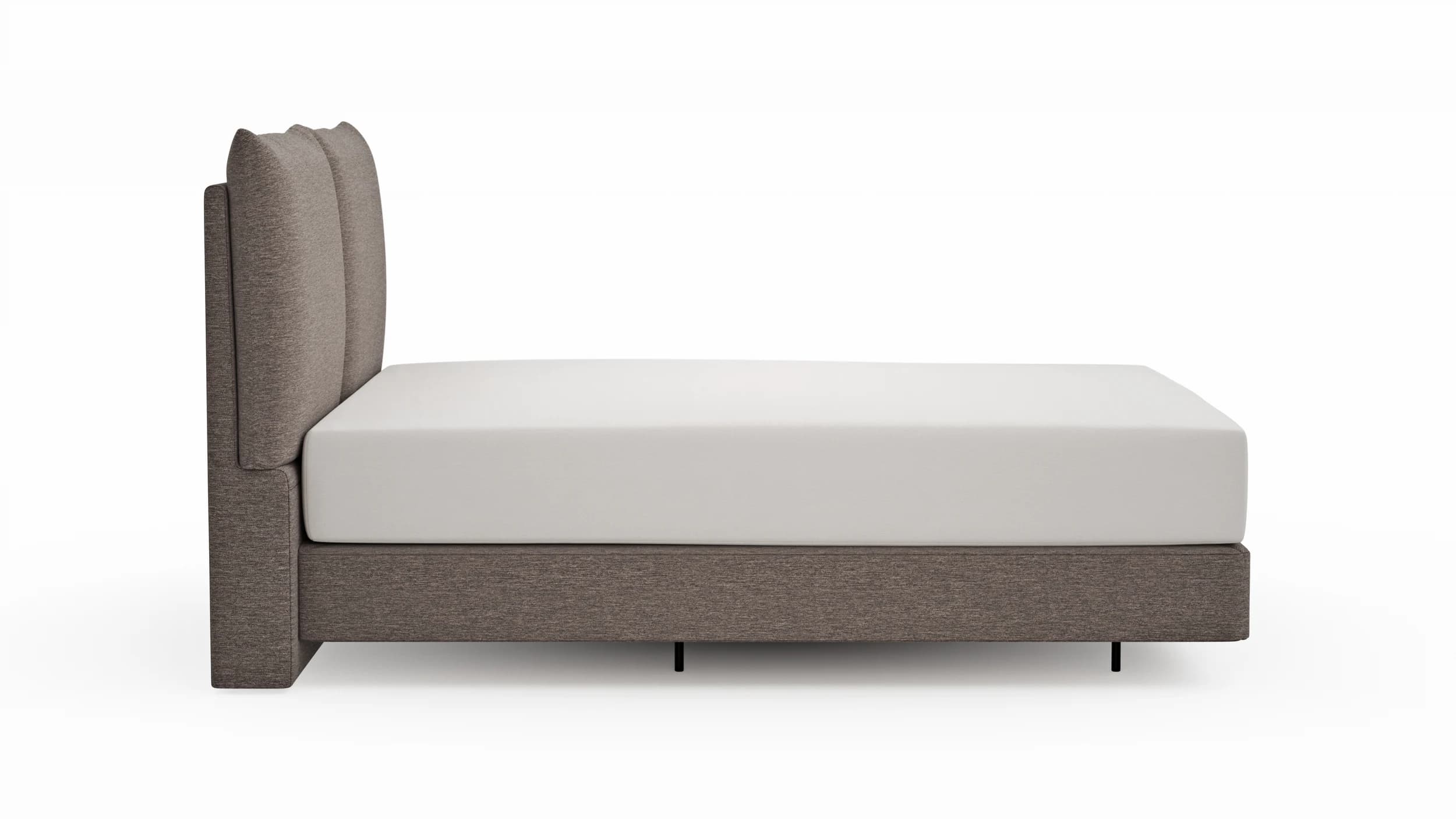 Boxspringbett Alpin - Liegefläche 160x200cm, Stoff, Anthrazit