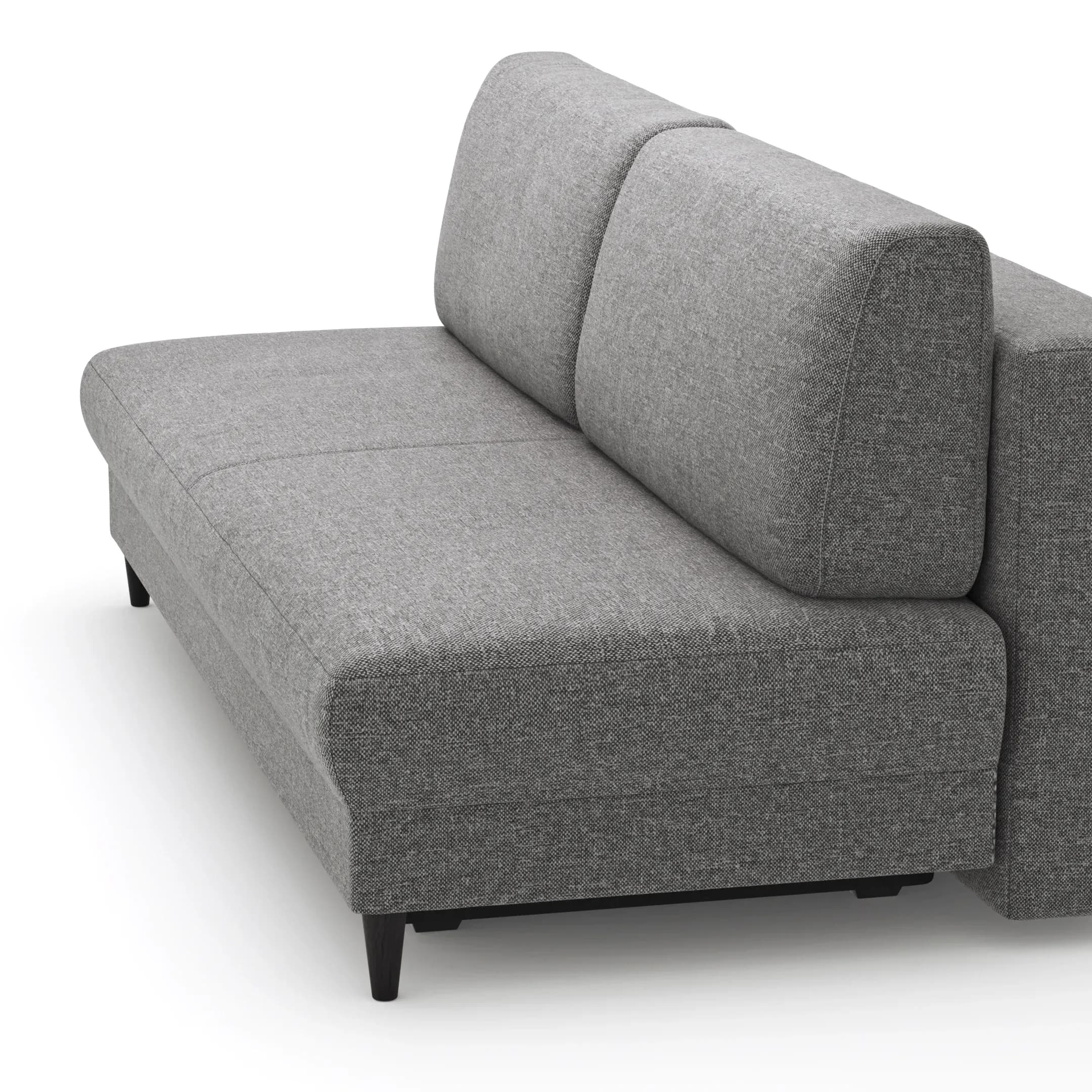 Schlafsofa Salema - 3-Sitzer mit Schlaffunktion (Liegefläche ca. 150x200 cm), Stoff, Graphit