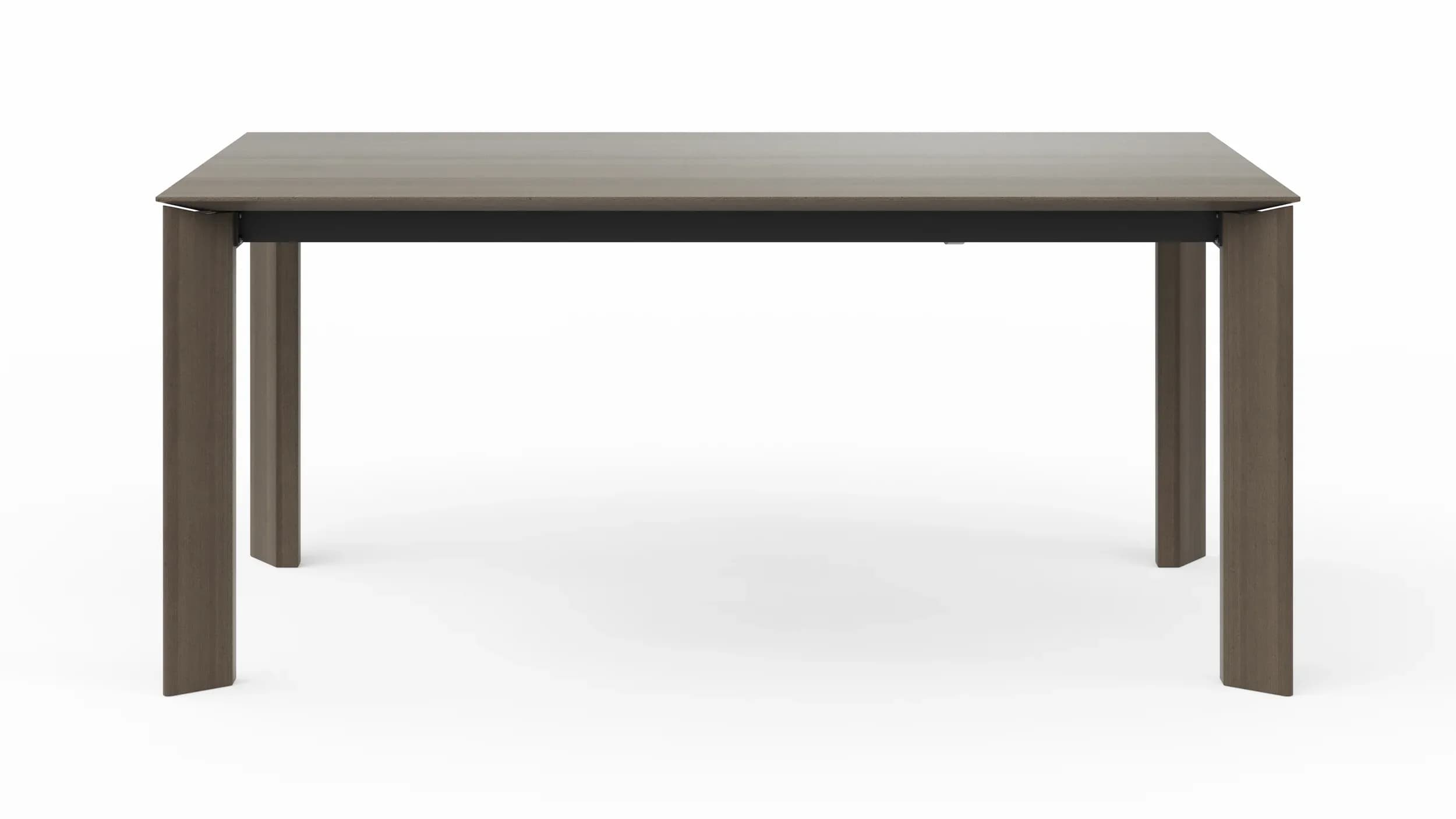 Esstisch Saratoga - ausziehbar, LB ca. 180x95 cm, Buche massiv, silbergrau geölt