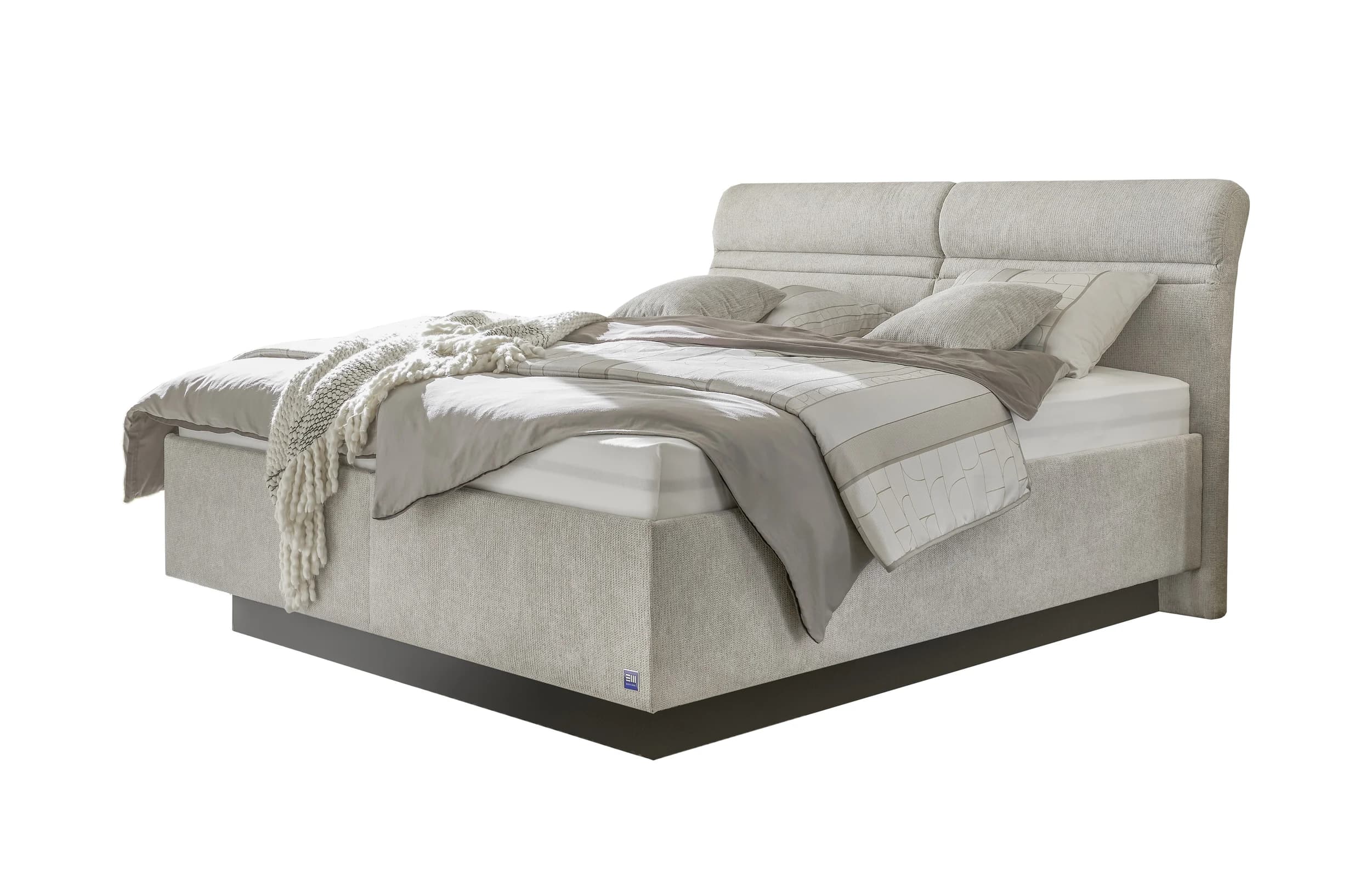 Polsterbett EM Select - mit Lattenrost, ohne Matratzen , Liegefläche ca. 180x200 cm, Stoff, beige
