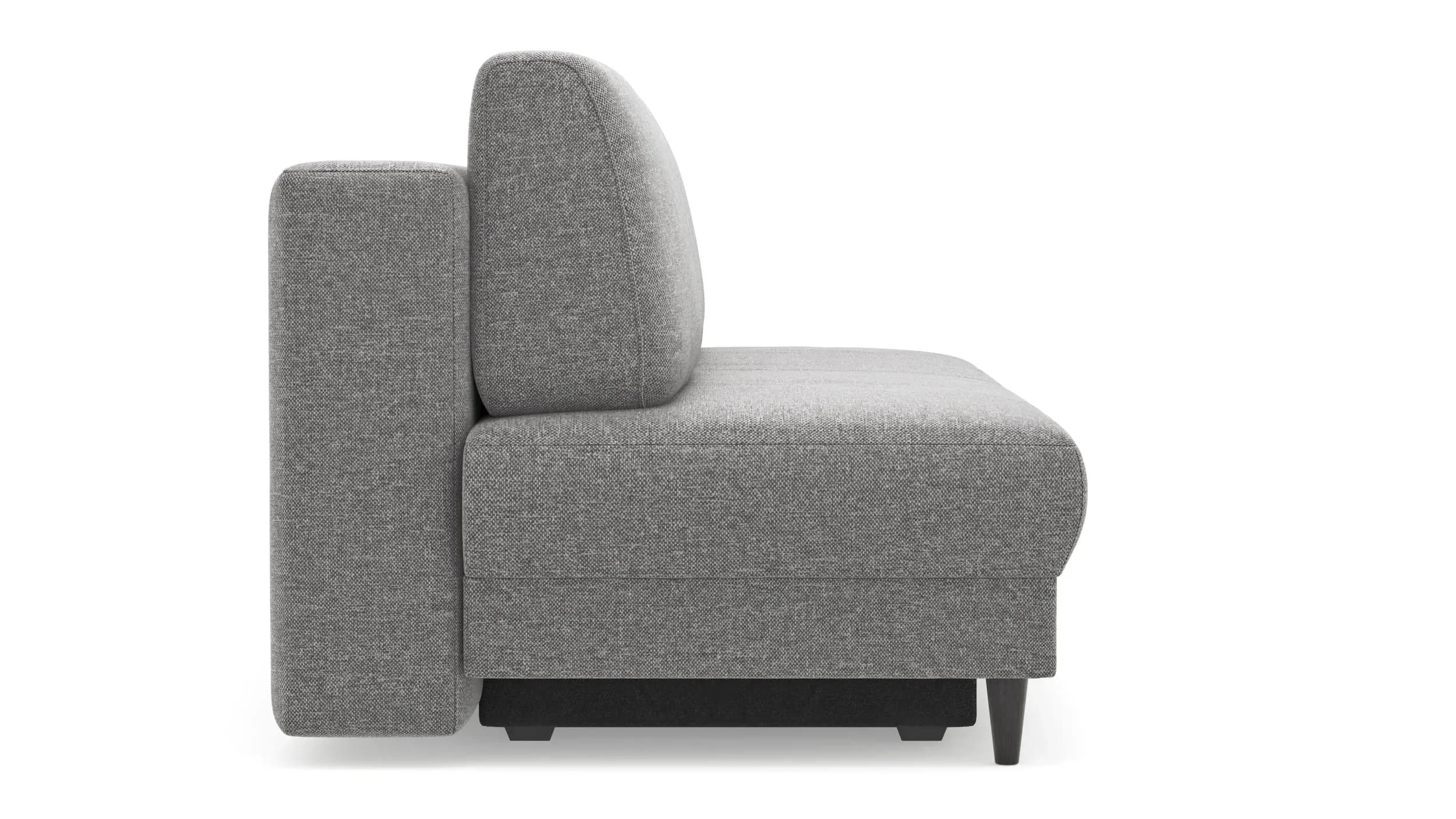 Schlafsofa Salema - 3-Sitzer mit Schlaffunktion (Liegefläche ca. 140x200 cm), Stoff, Graphit
