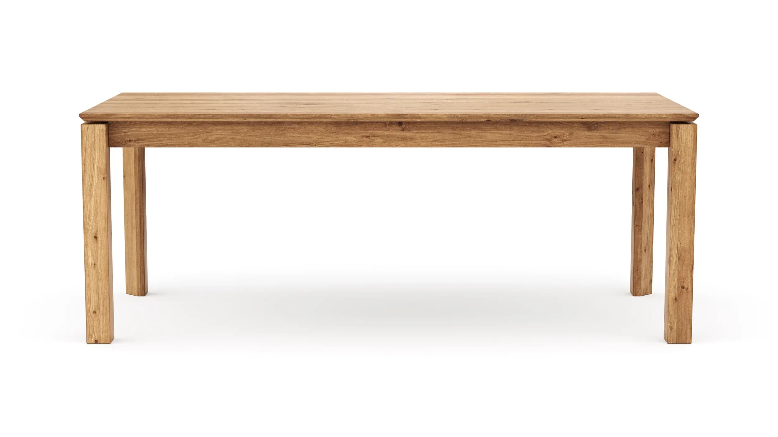 Esstisch Farmingdale - ausziehbar, Platte mit schräger Kante, LB ca. 200x90 cm, Eiche massiv, natur geölt