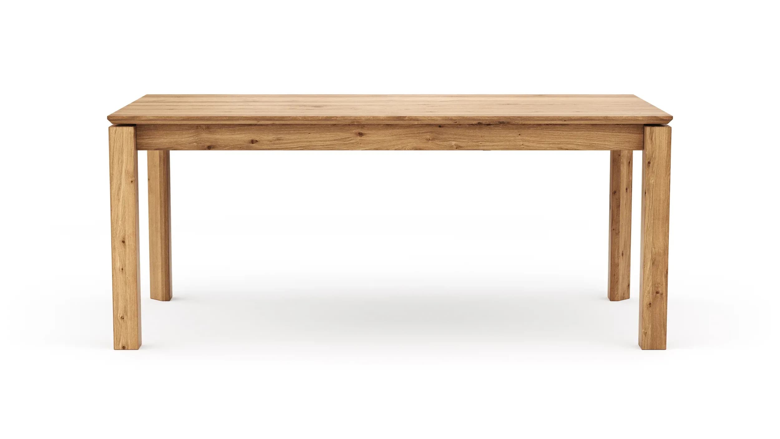 Esstisch Farmingdale - ausziehbar, Platte mit schräger Kante, LB ca. 180x90 cm, Eiche massiv, geölt