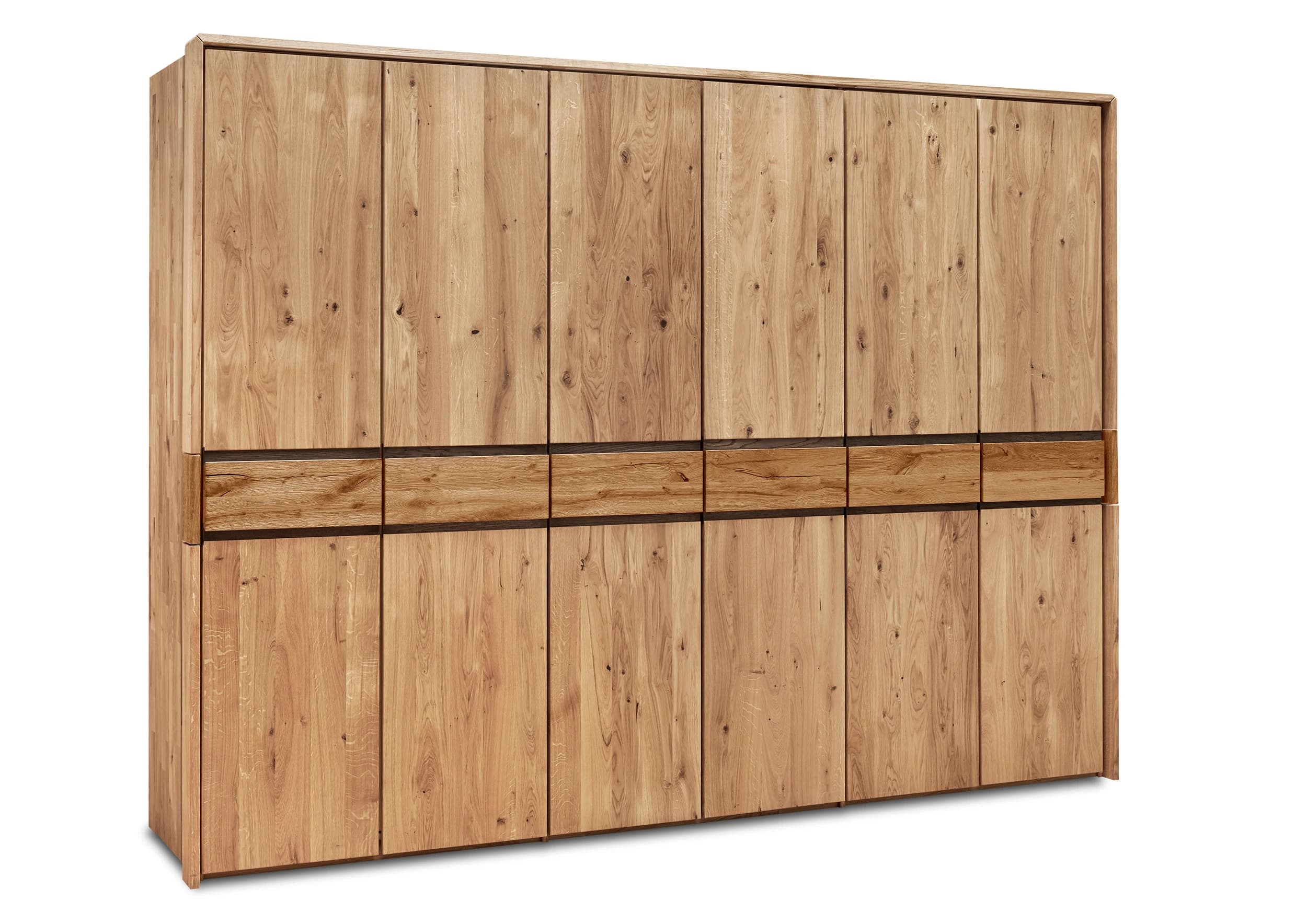 Drehtürenschrank Baltimore - inkl. Passepartout, B ca. 297 cm, Wildeiche massiv