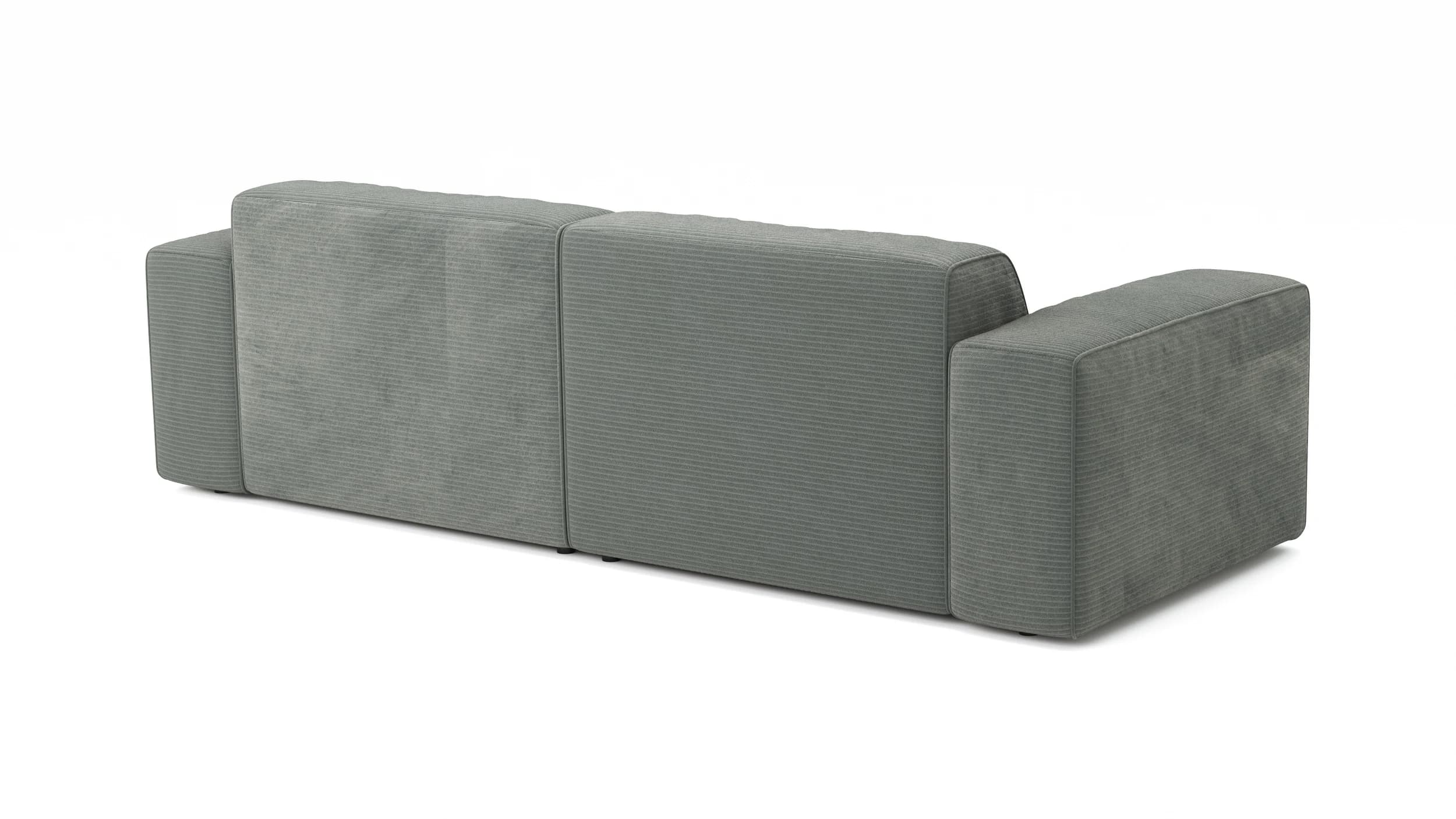 Sofa Elementos - 3-Sitzer XL, Stoff, Grau