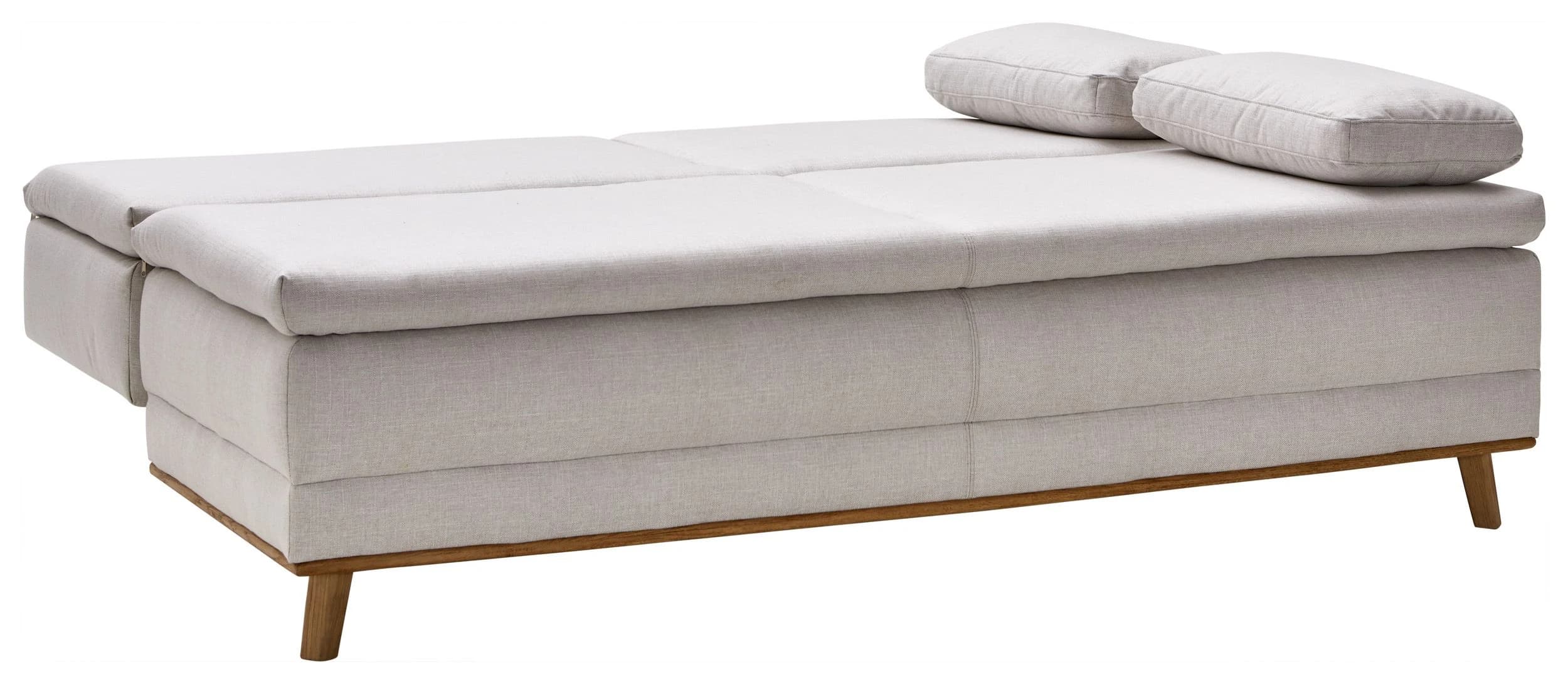Sofa Lakeville 2 - 2-Sitzer inkl. Schlaffunktion mit Bettkasten, Stoff, Natur