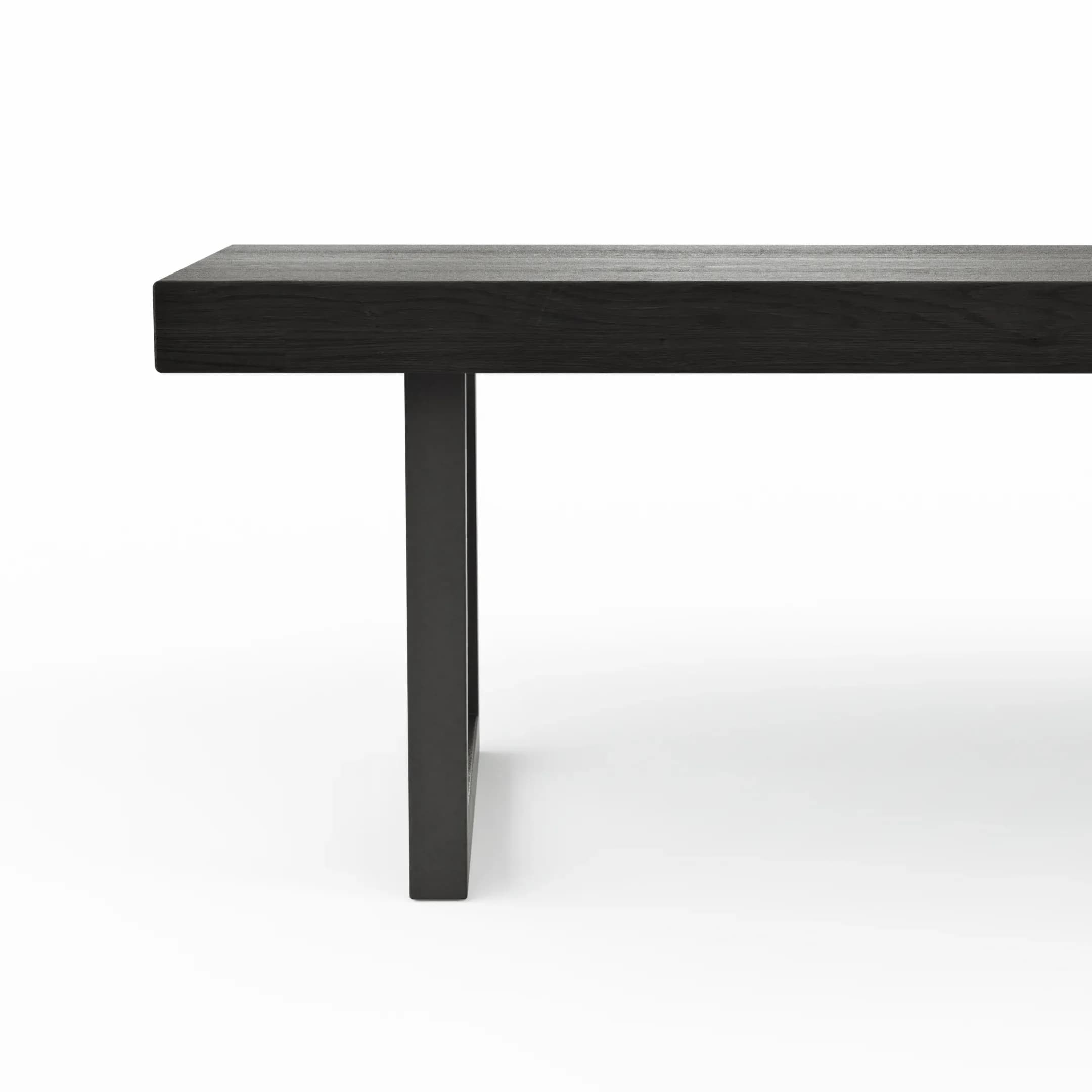 Holzbank Clifton - Breite ca. 180cm, Zerreiche massiv, smoked