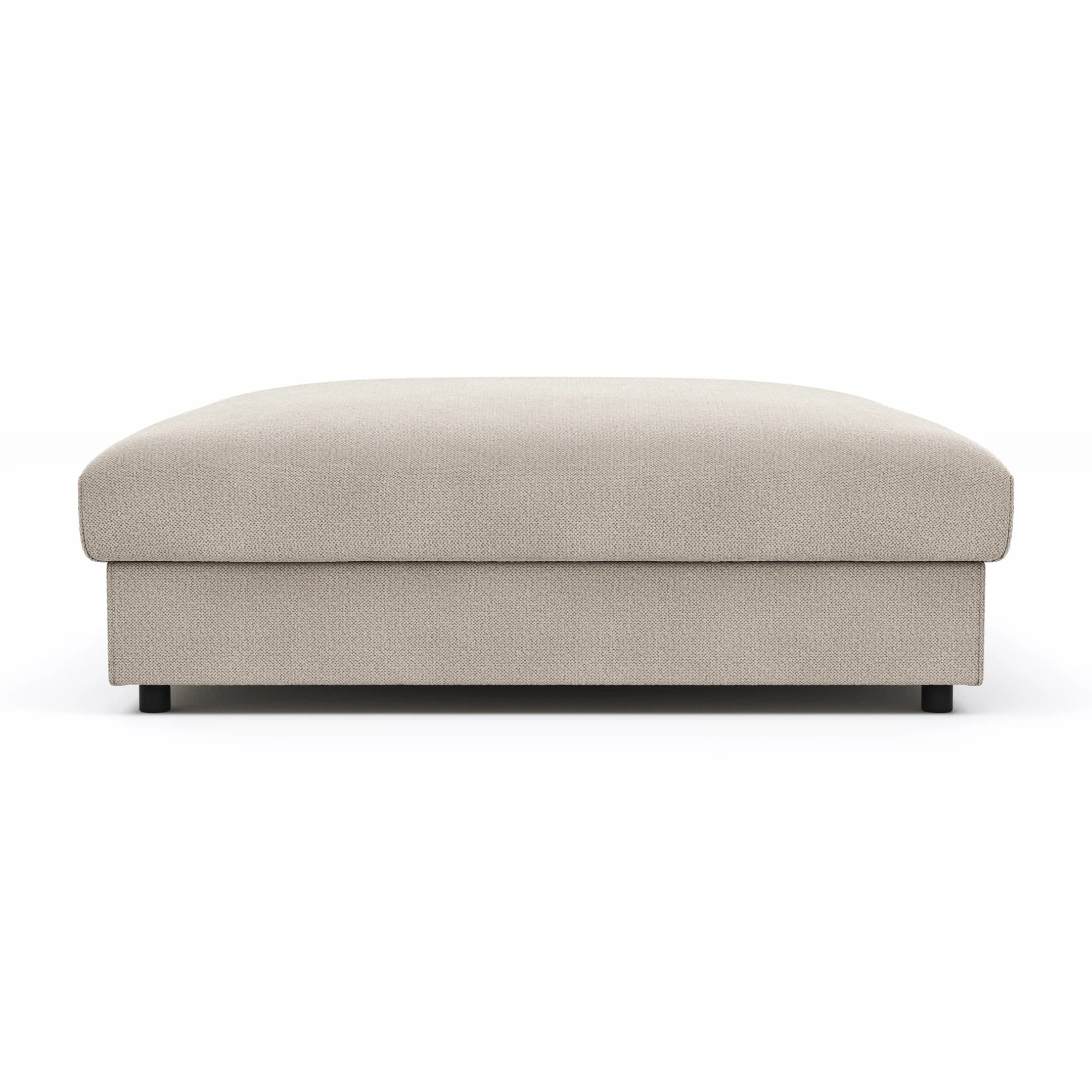 Hocker Stormy - LB ca. 110x110 cm, Stoff, Creme