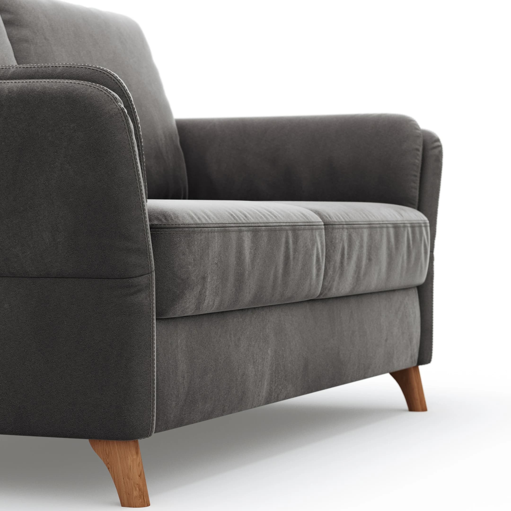 Sofa Vayra - 2,5-Sitzer, Stoff, Anthrazit