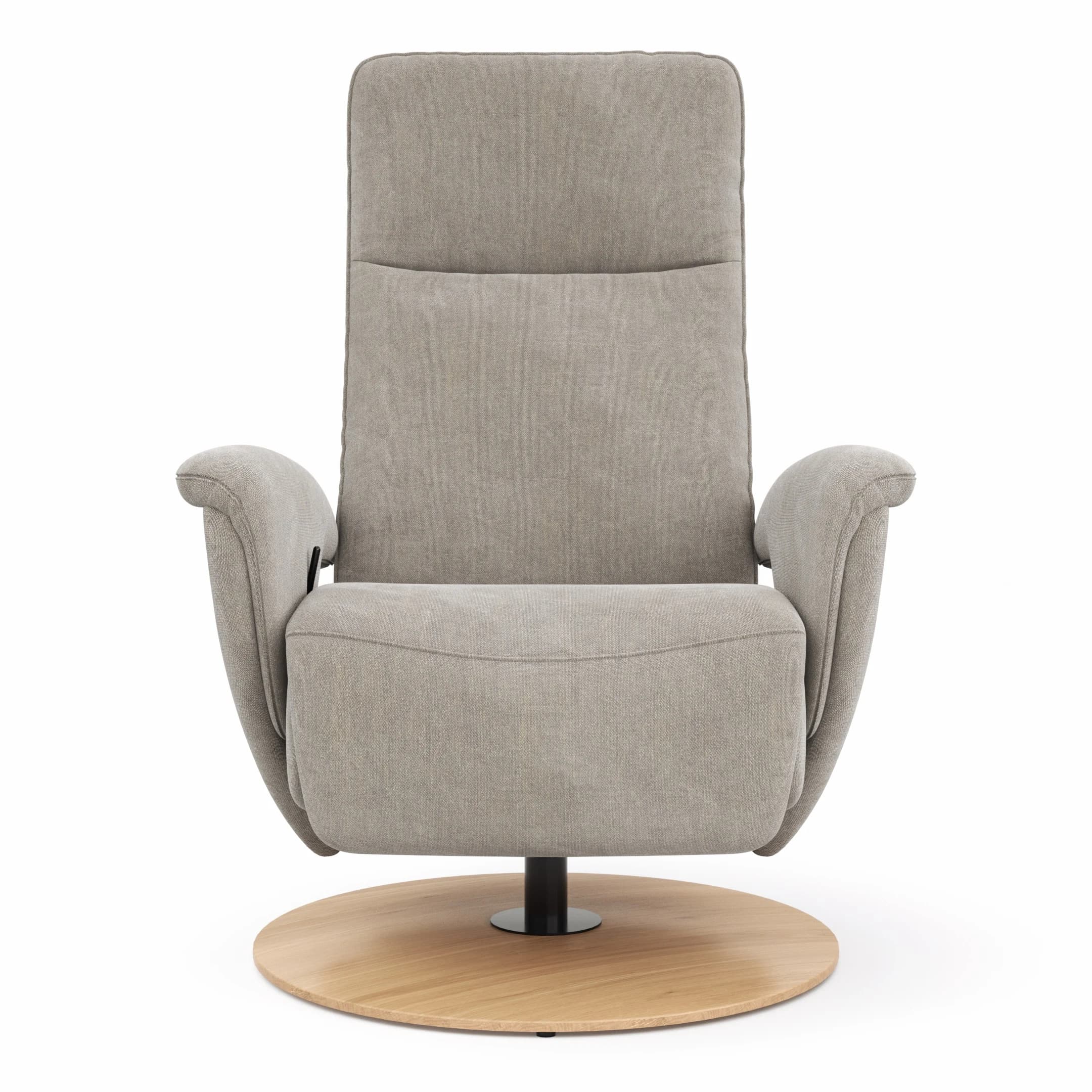 Sessel Tulsa Relax - Größe M, inkl. Kopf-/Fußteil/Rückenlehne verstellbar, Stoff, Graubeige